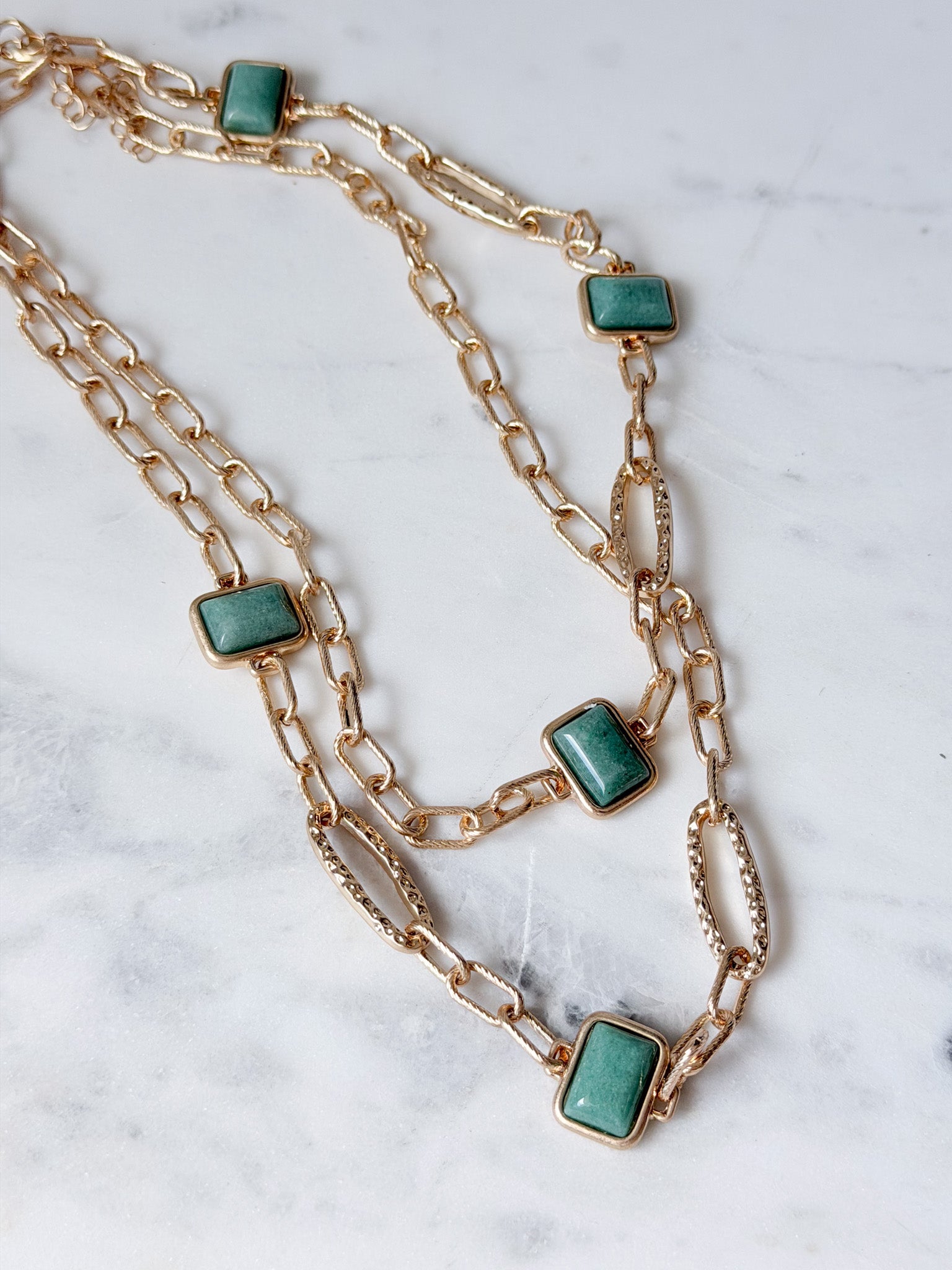 Jade Link Chain Necklace