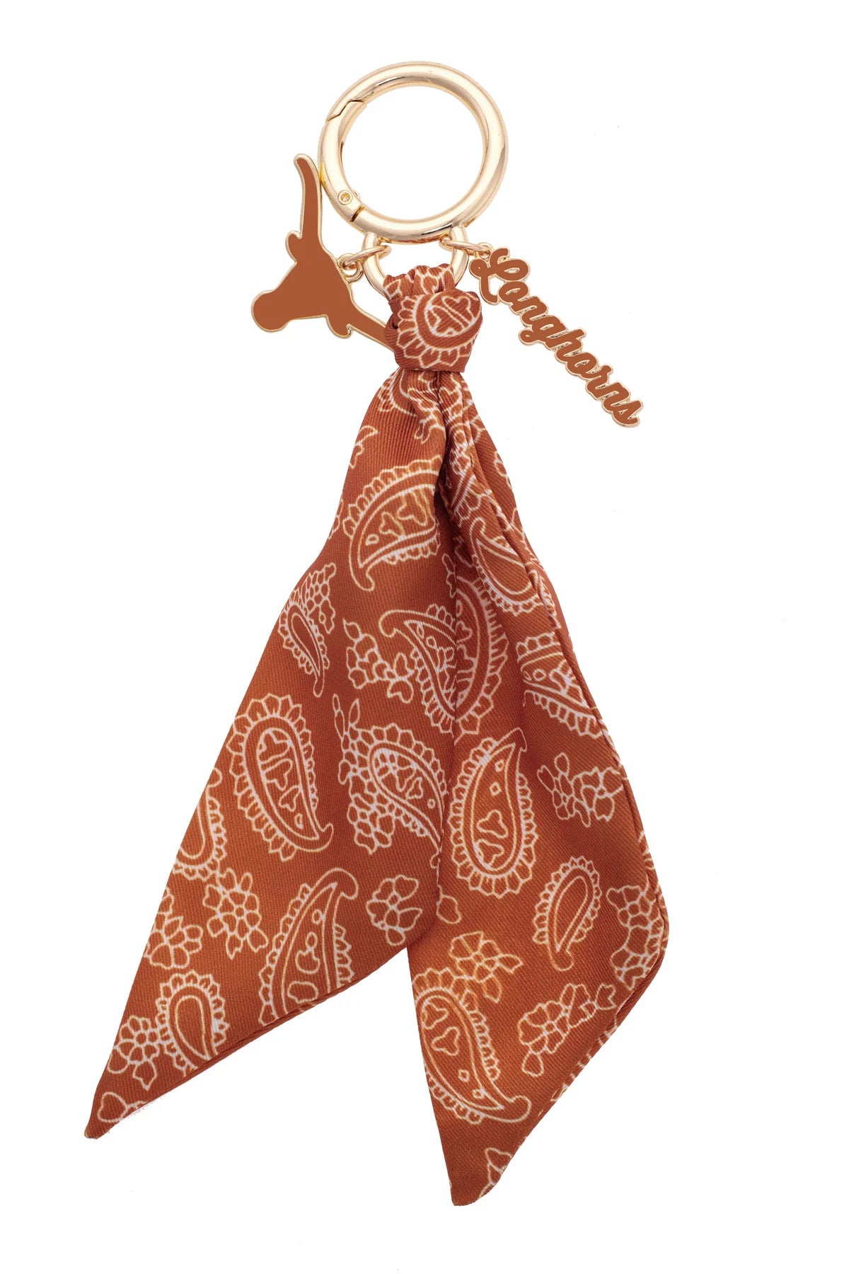 Longhorn Bandana Bag Charm