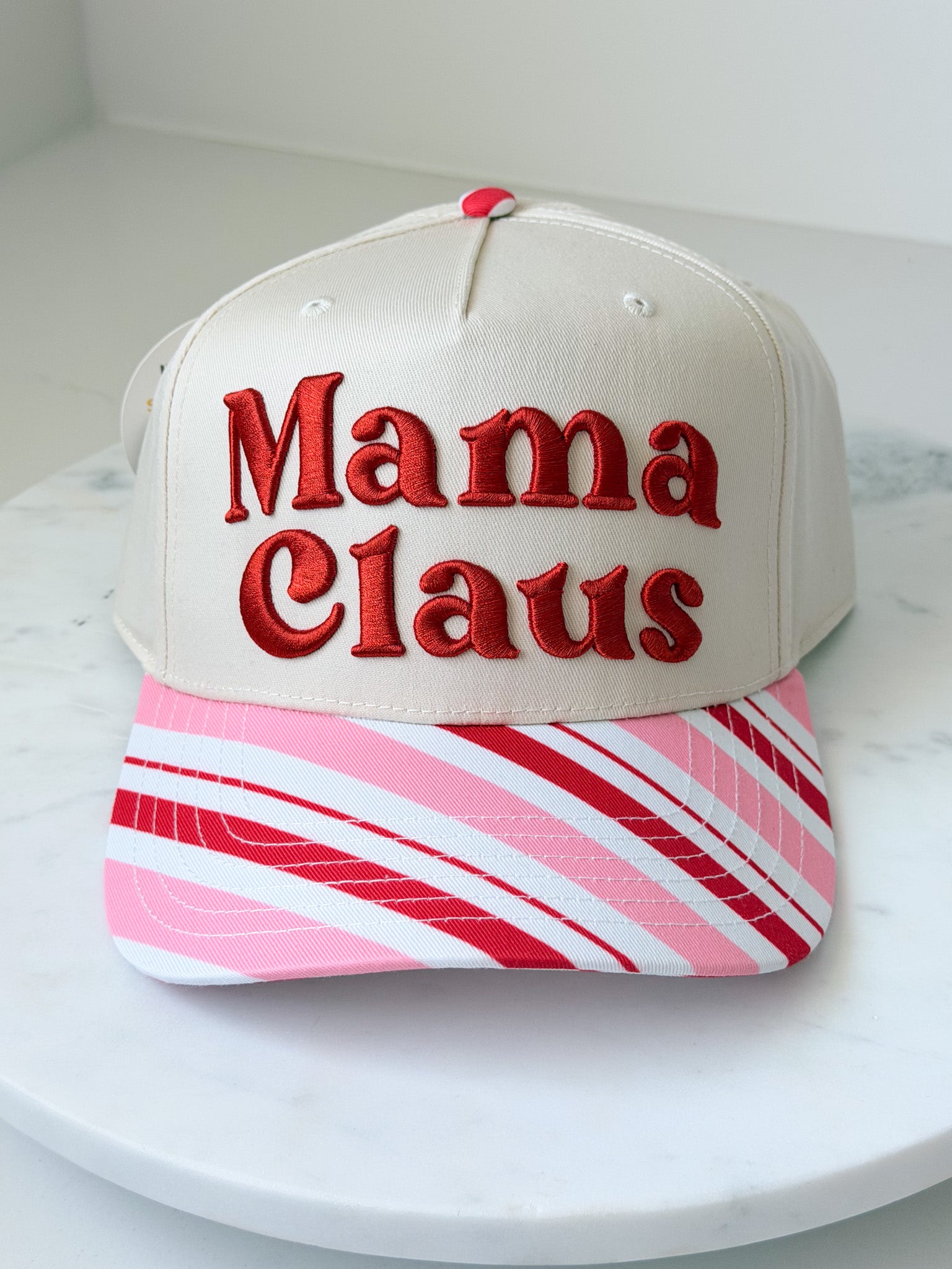 Mama Claus Puff Embroidered Trucker