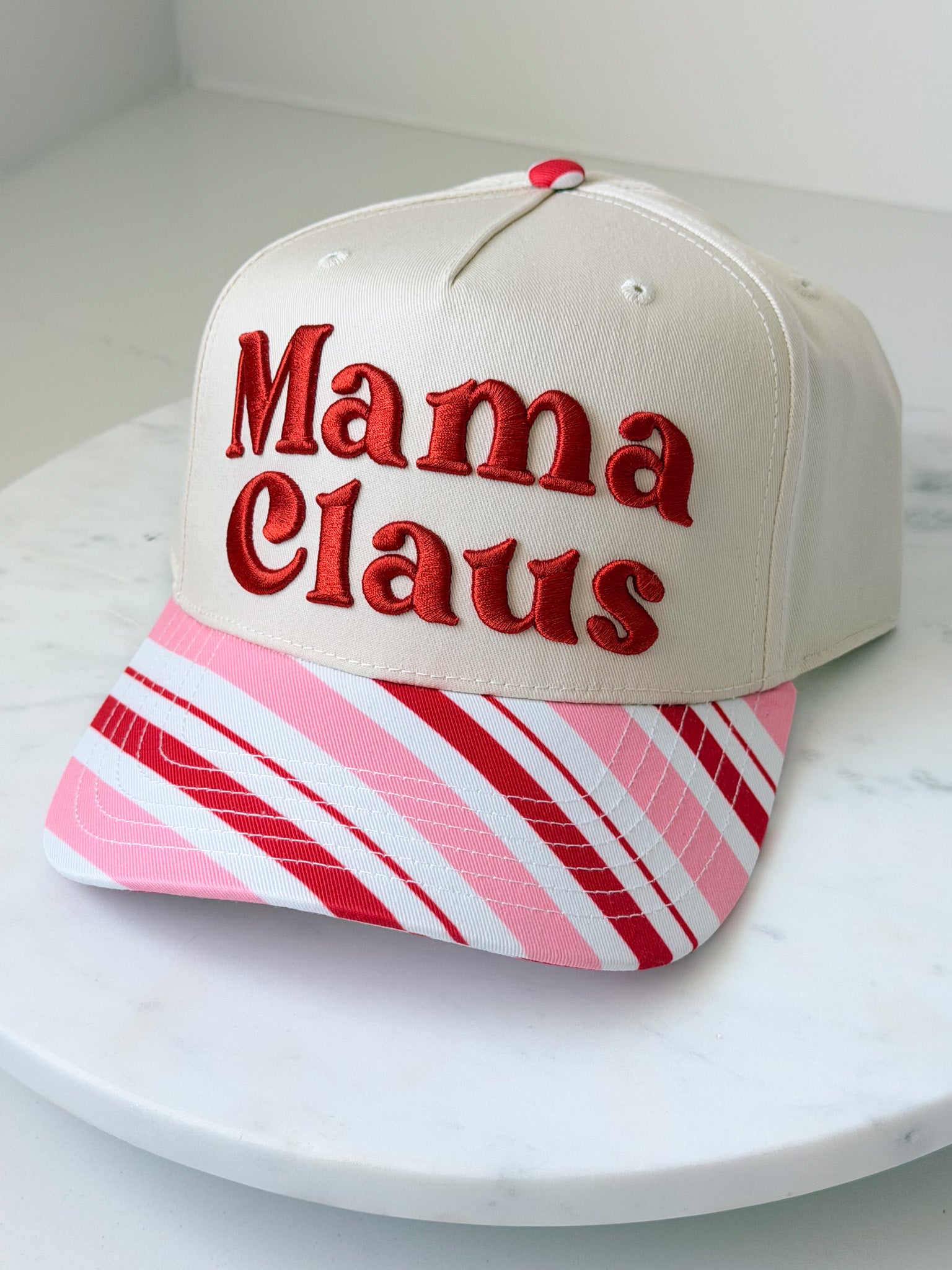 Mama Claus Puff Embroidered Trucker