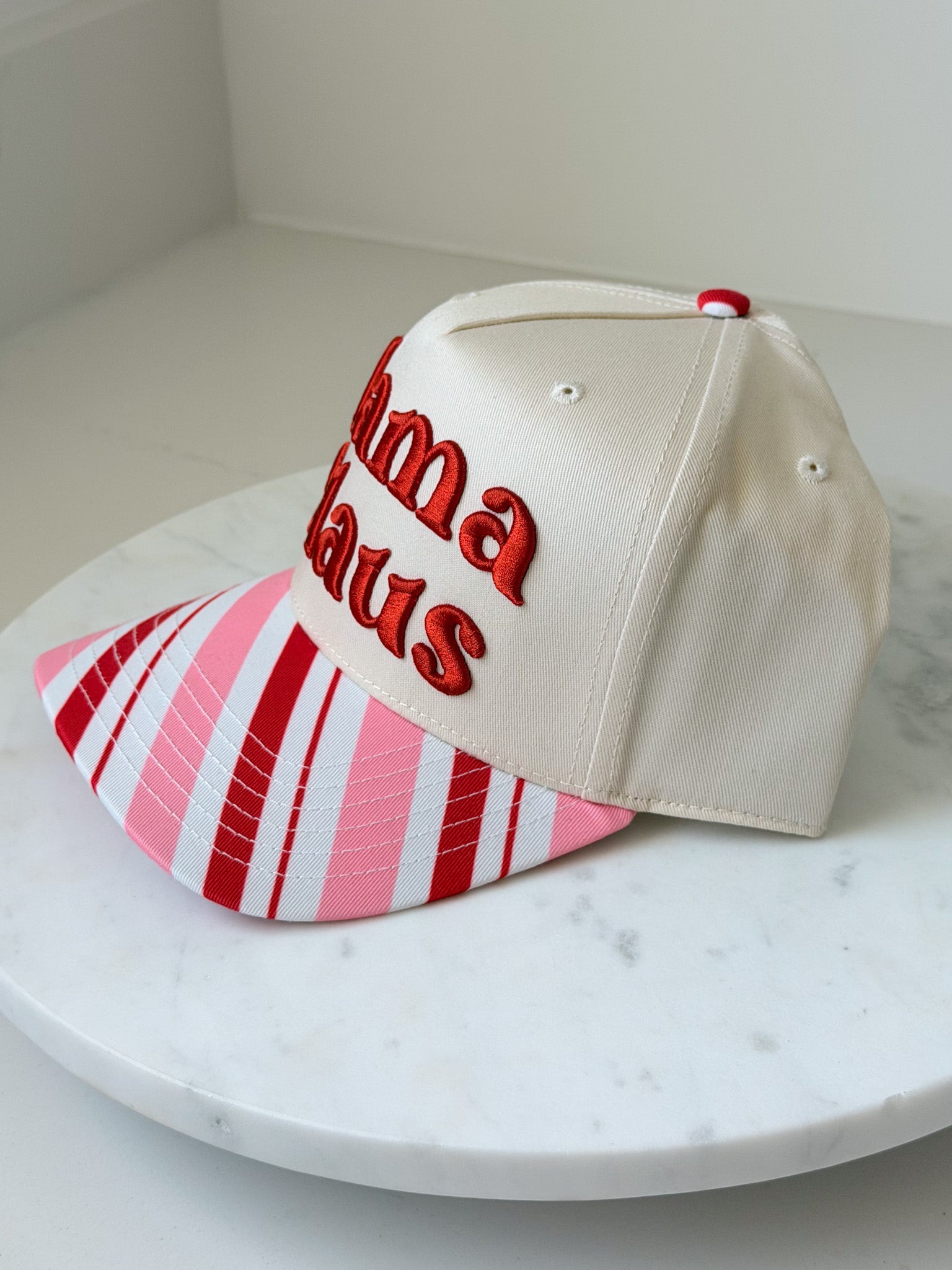 Mama Claus Puff Embroidered Trucker