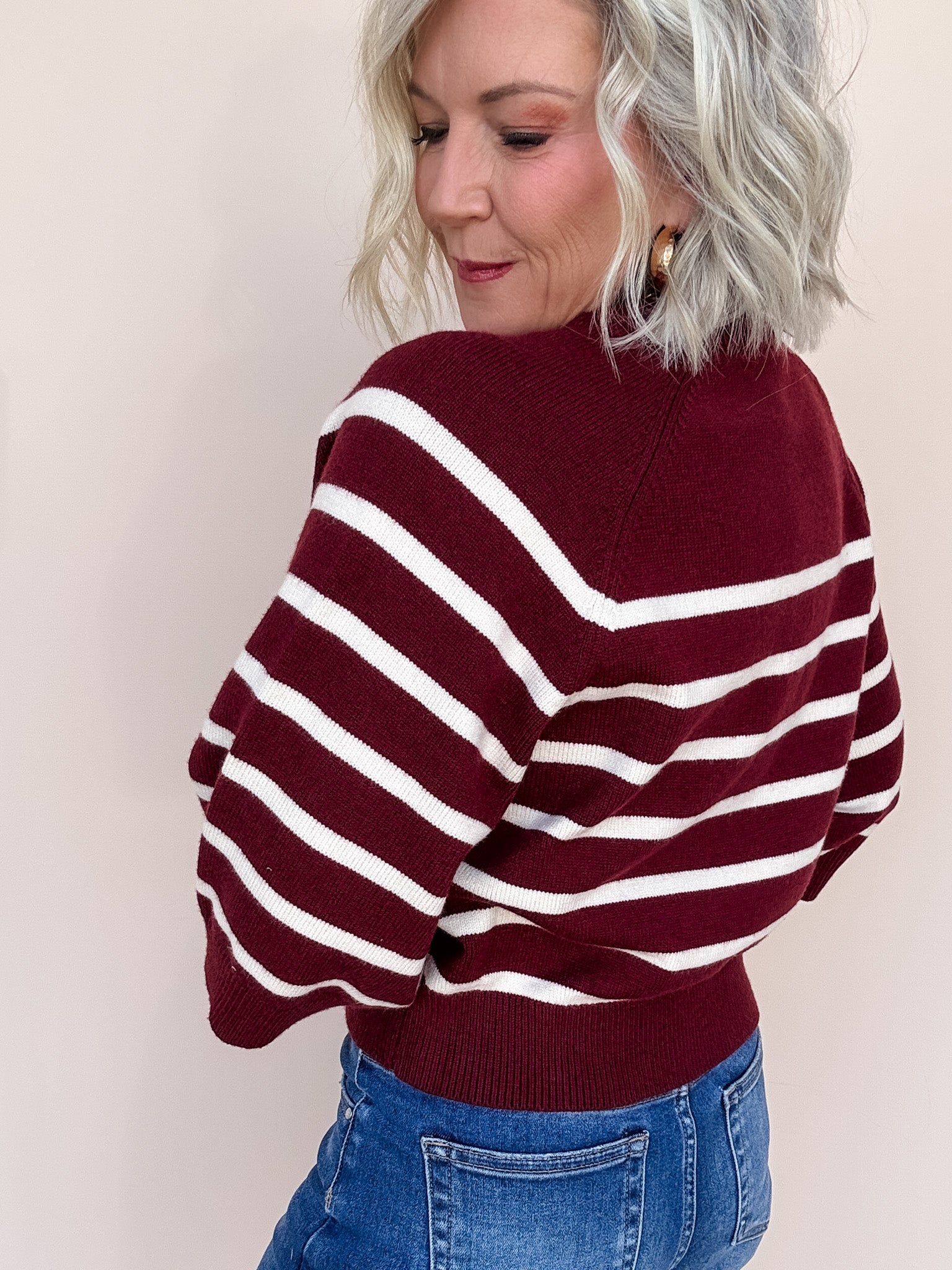 Spirit Henley Sweater | Burgundy