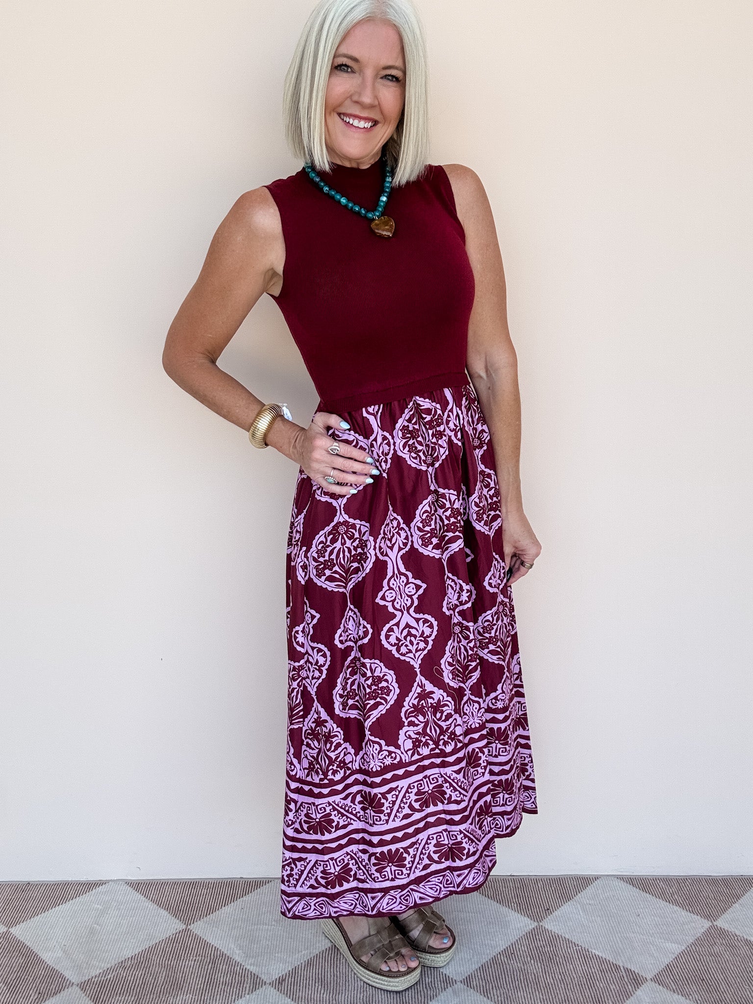 Cassandra Dress | Burgundy