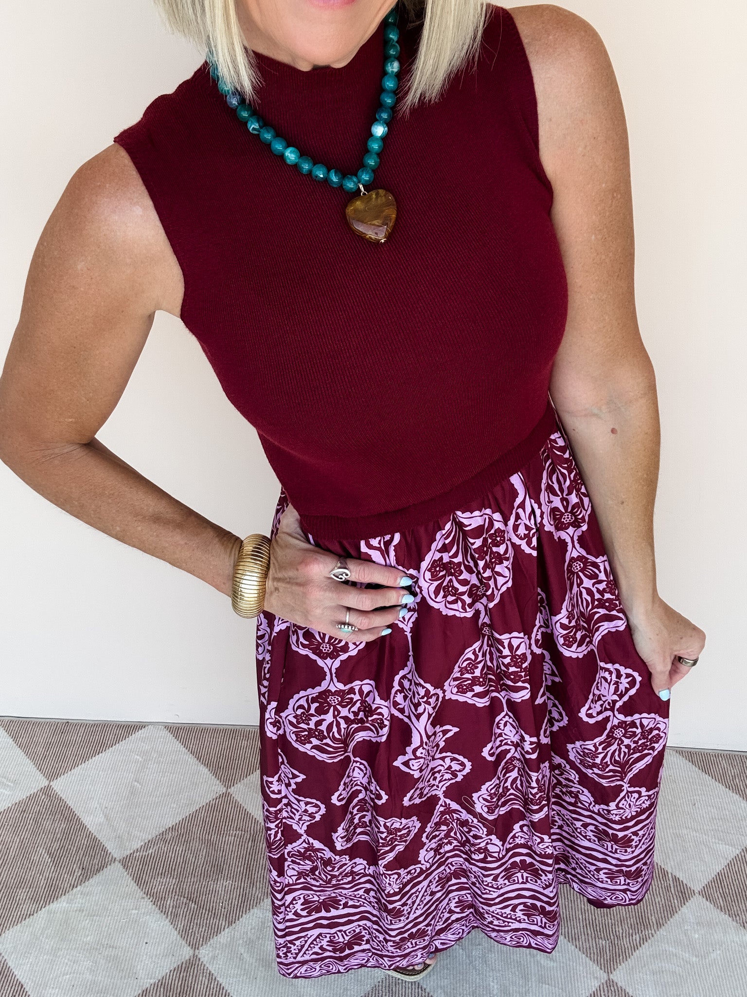 Cassandra Dress | Burgundy