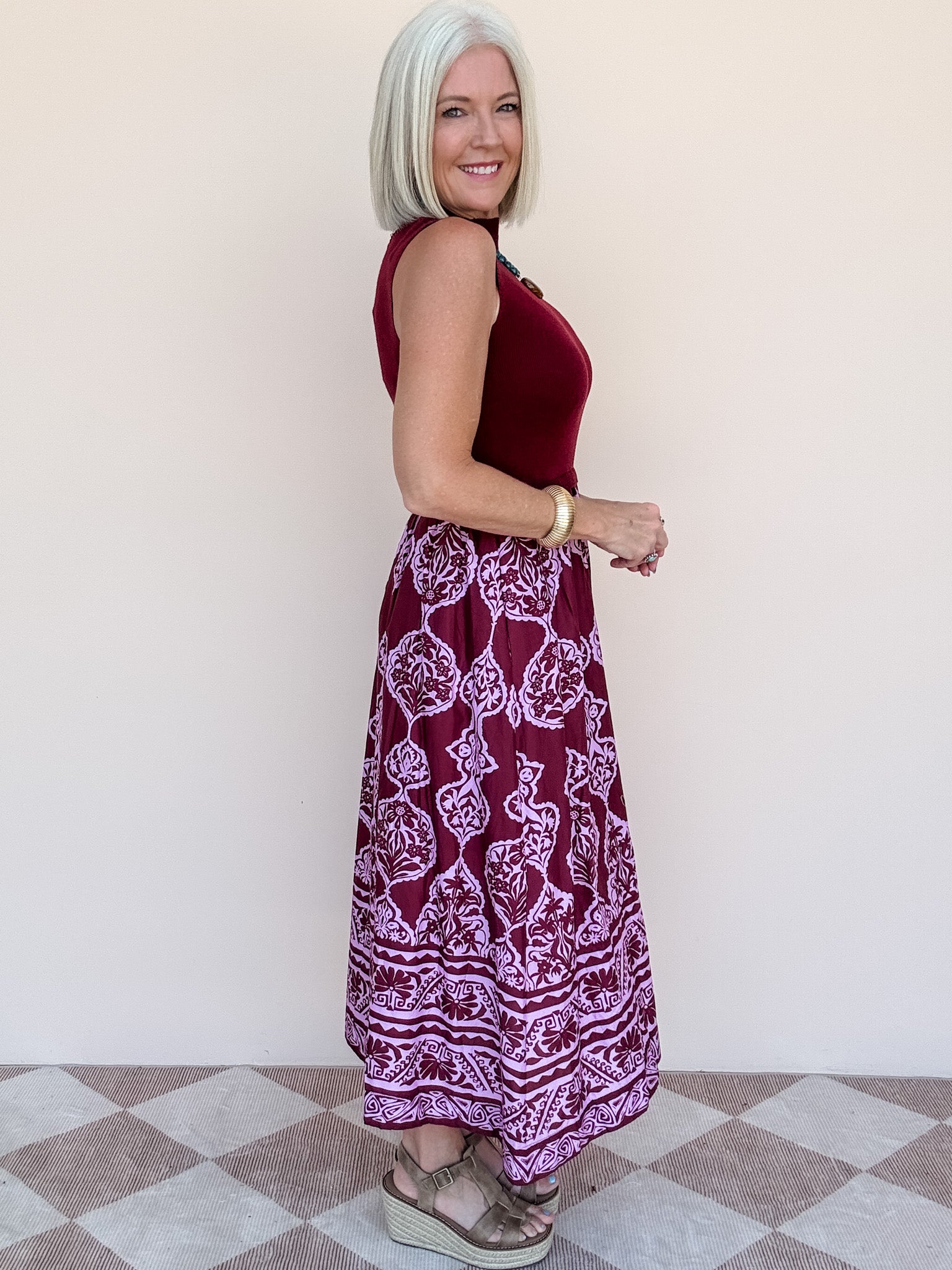 Cassandra Dress | Burgundy