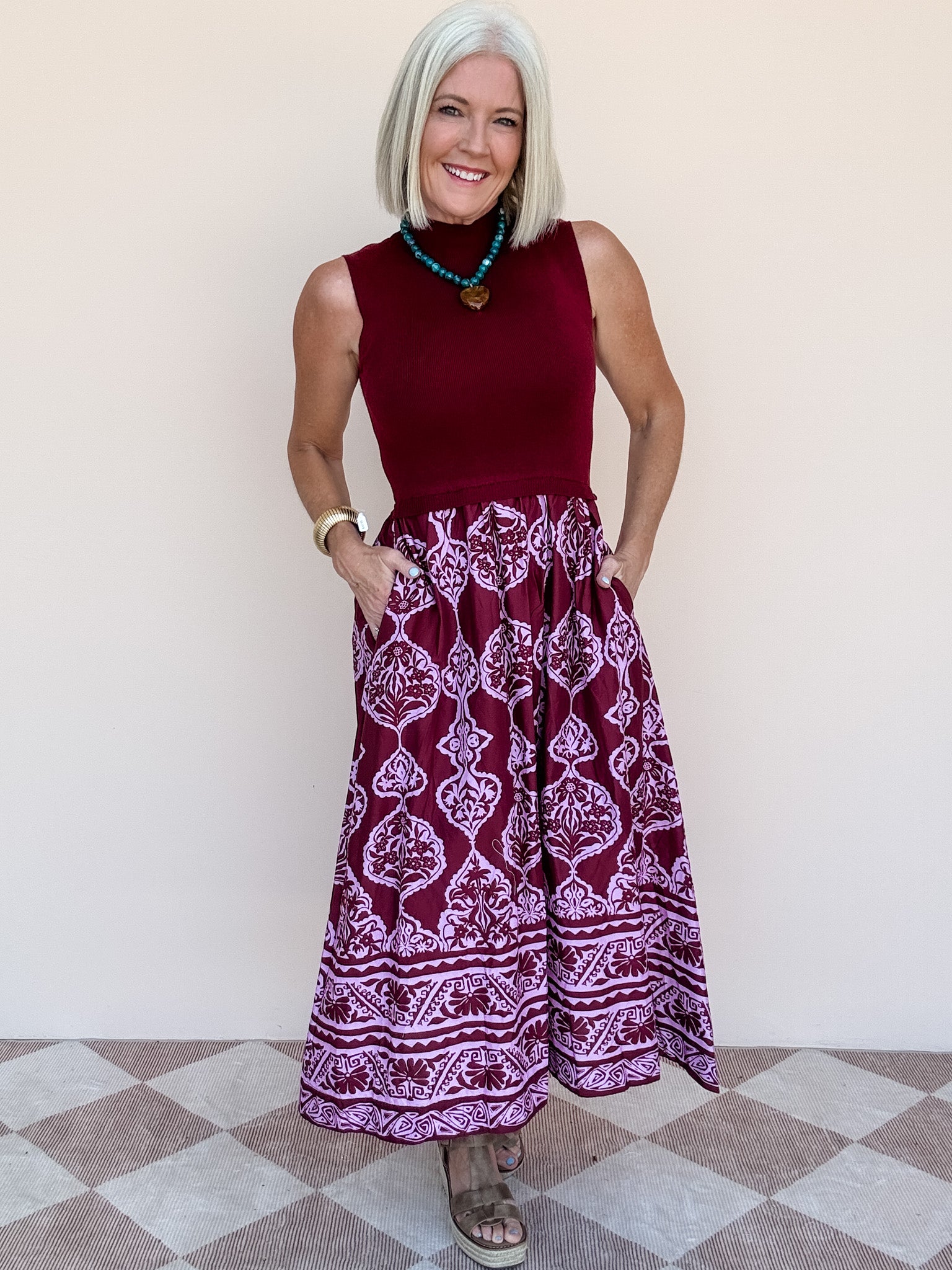Cassandra Dress | Burgundy