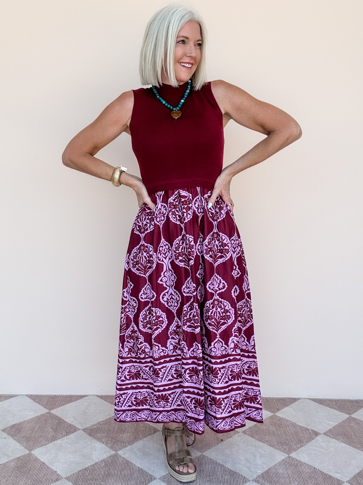 Cassandra Dress | Burgundy