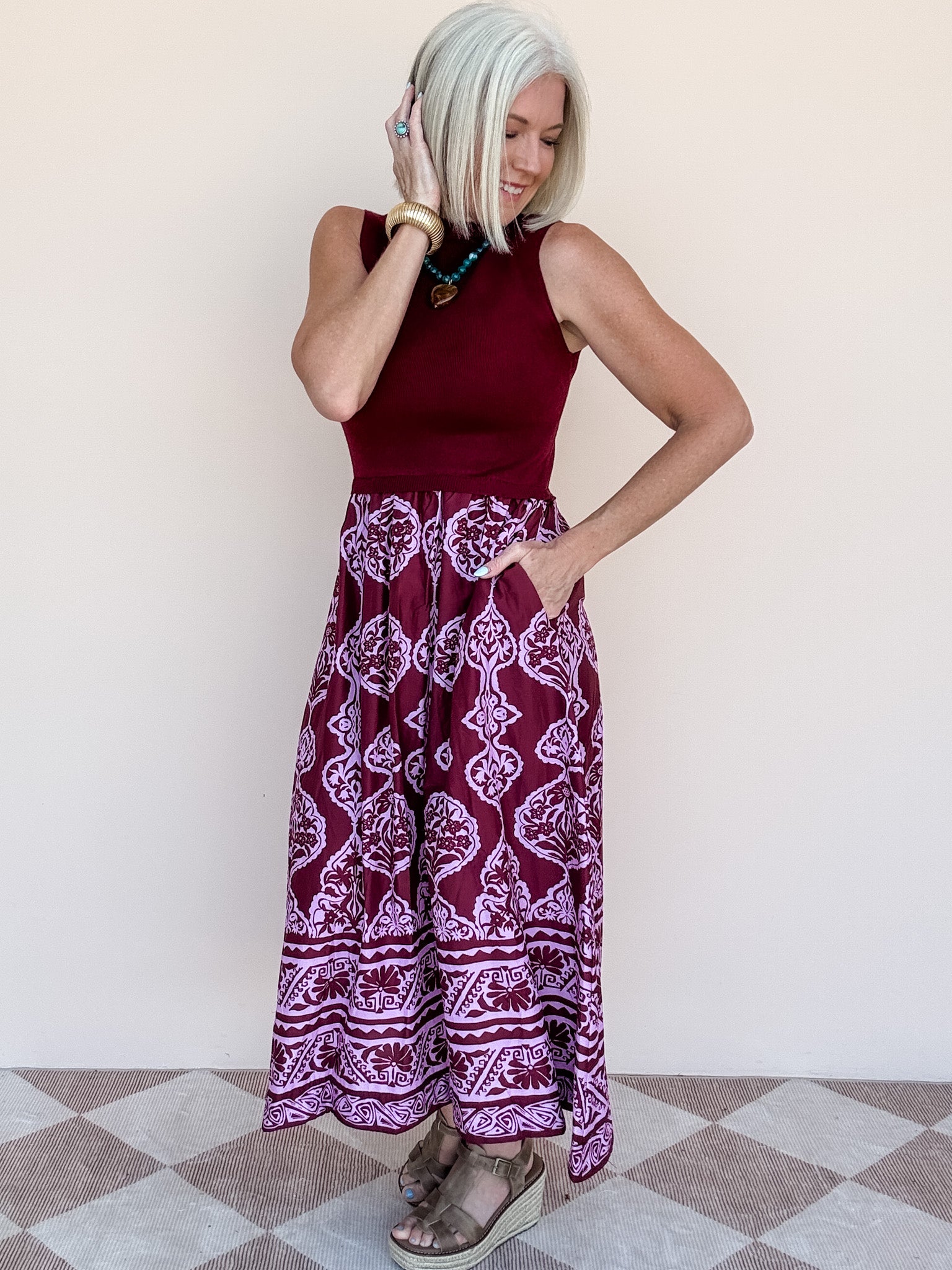 Cassandra Dress | Burgundy
