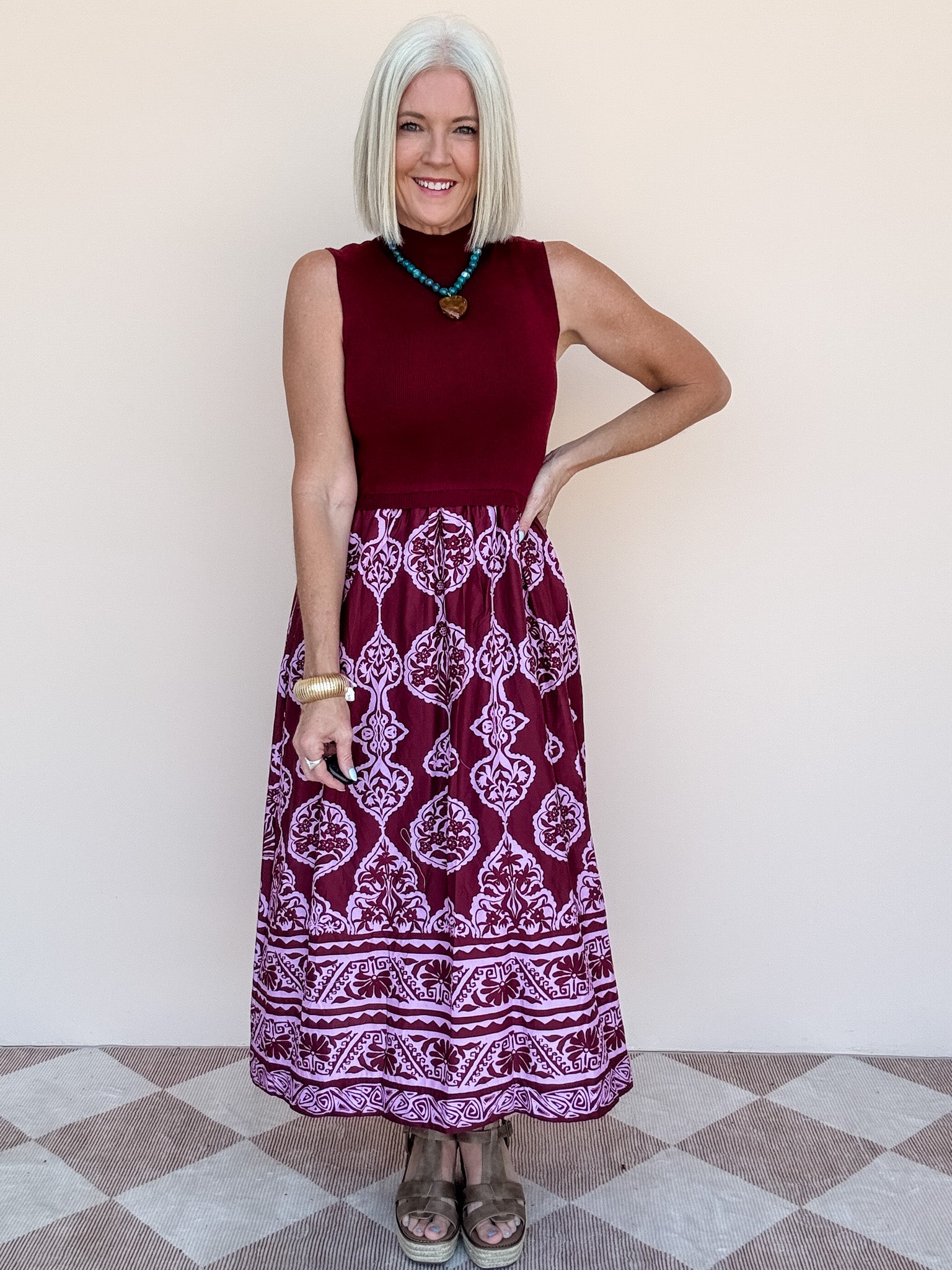 Cassandra Dress | Burgundy