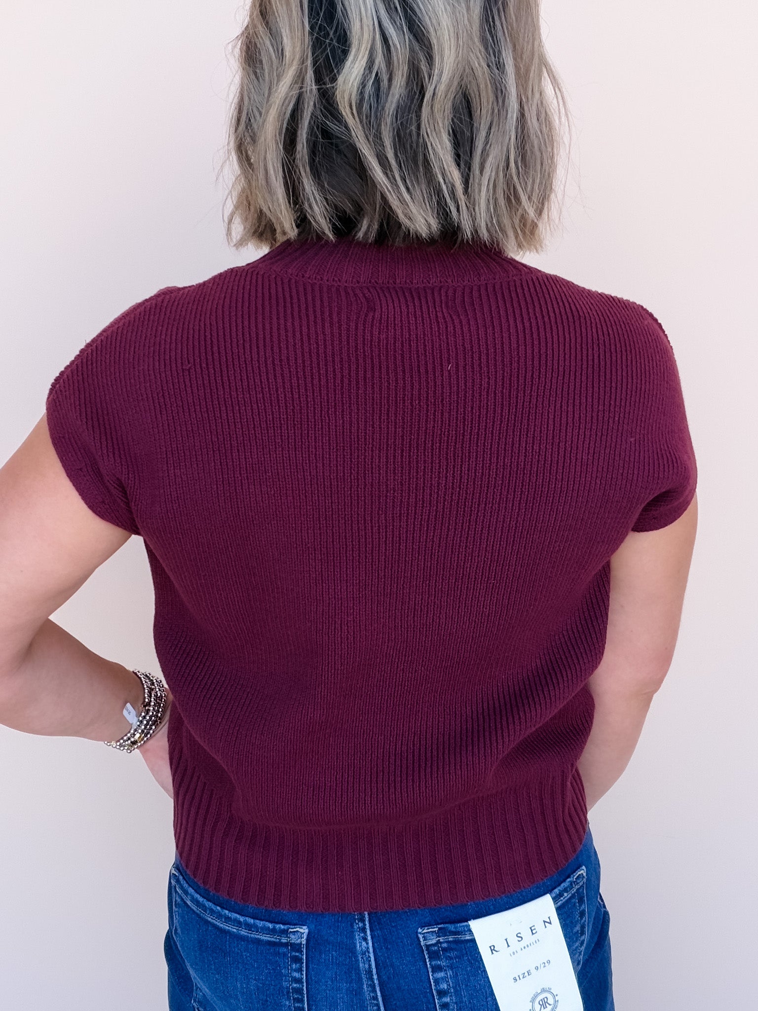 Cottage Lane Knit Top | Burgundy
