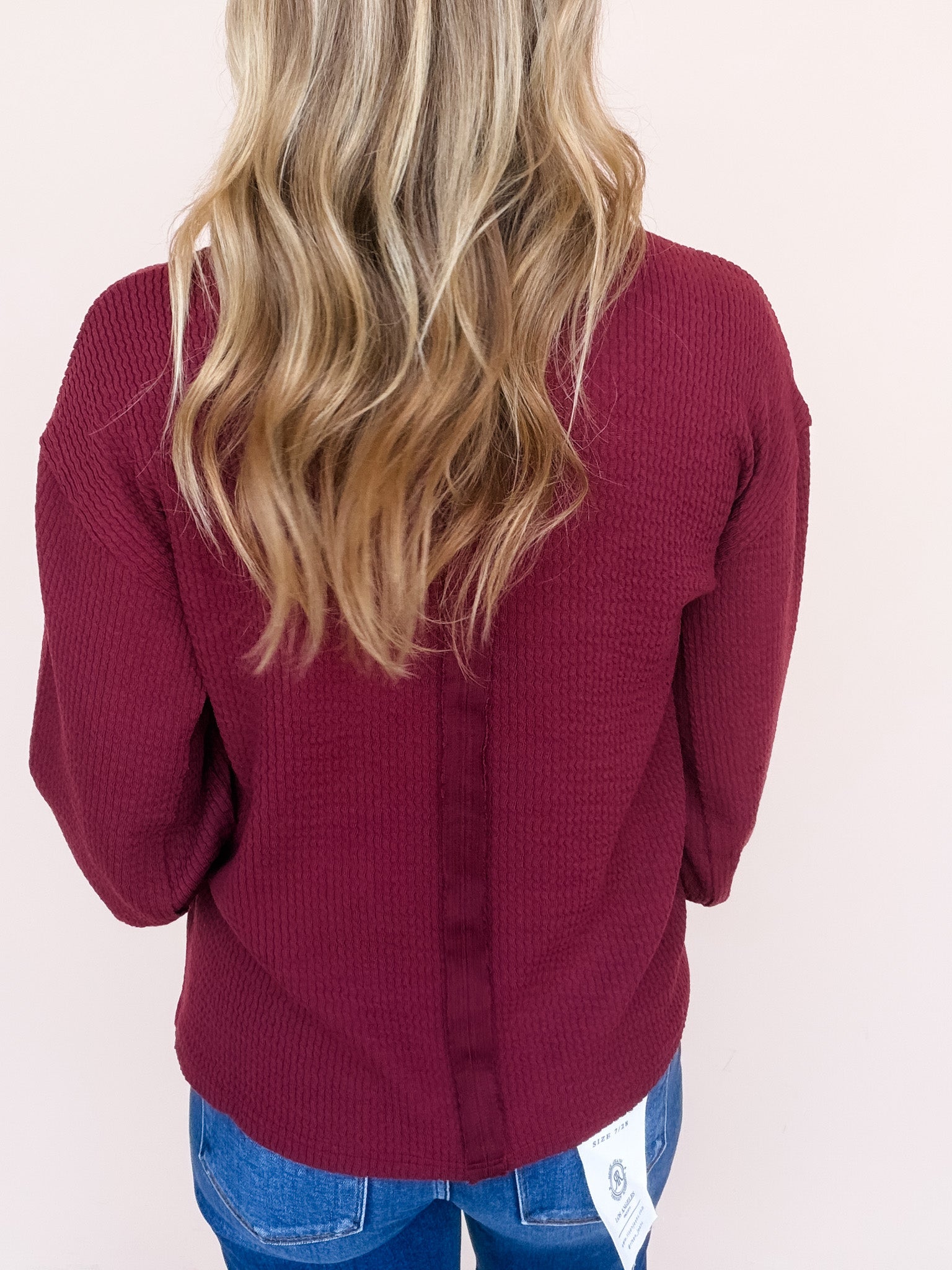 Winnie Wave Top | Burgundy