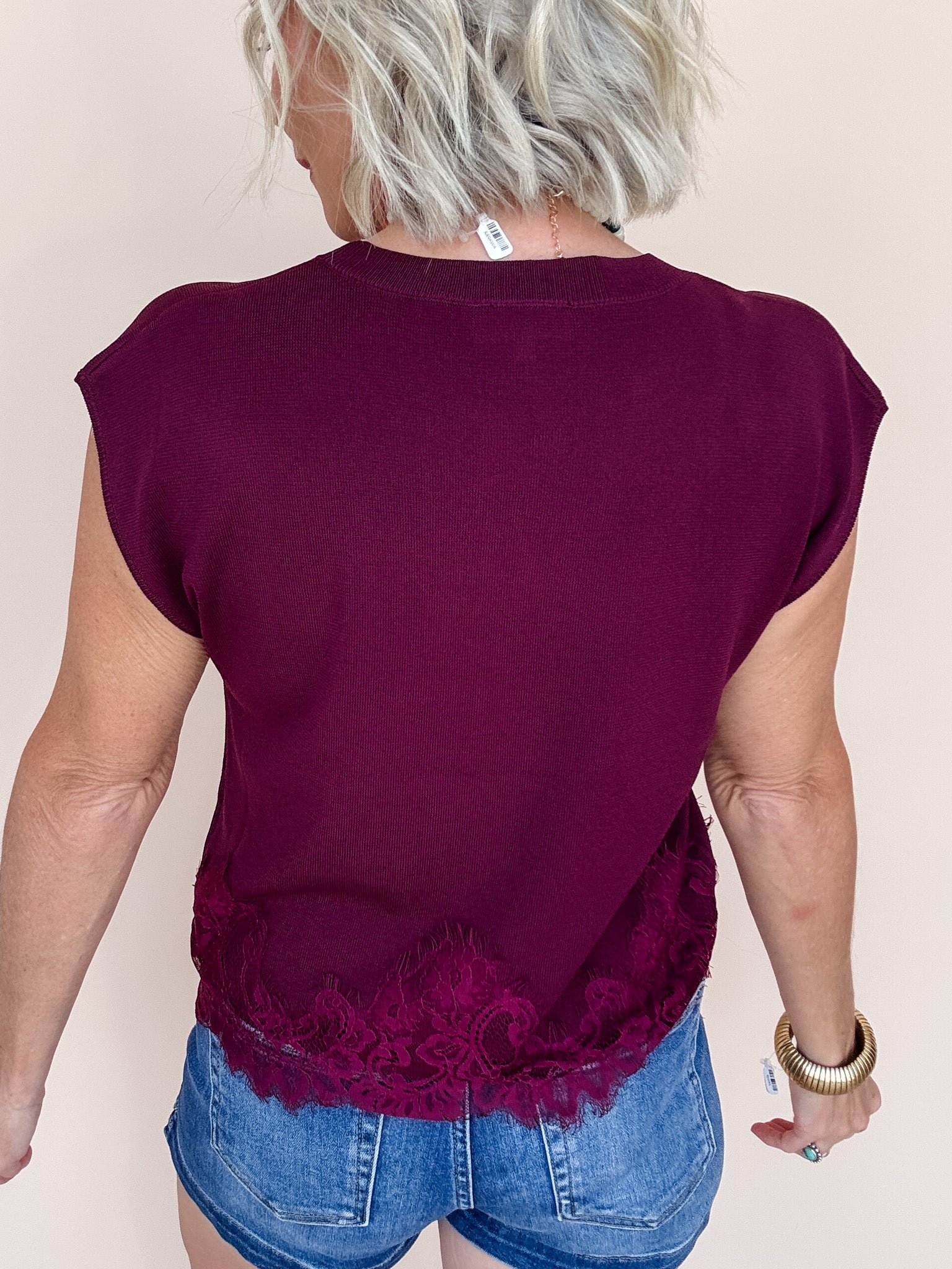 Pretty Edge Top | Burgundy