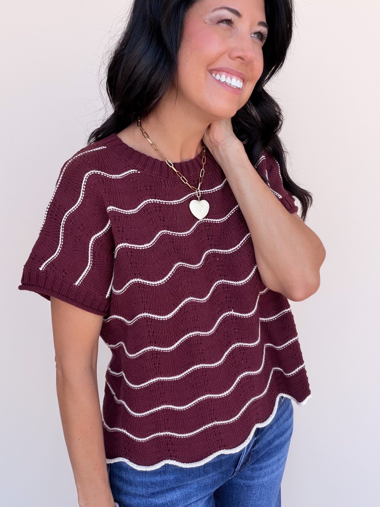 Rolling Meadow Knit Top | Wine