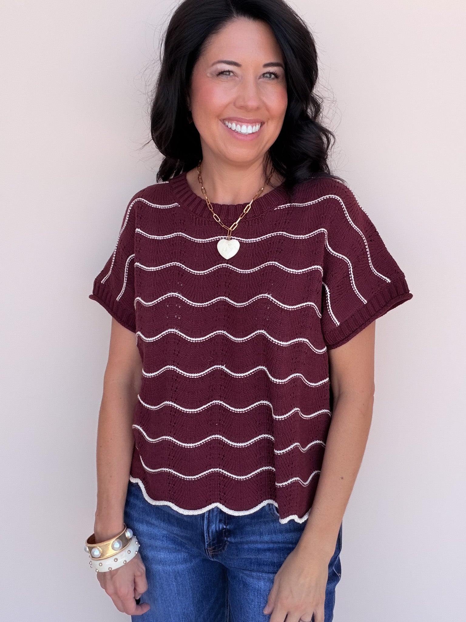 Rolling Meadow Knit Top | Wine