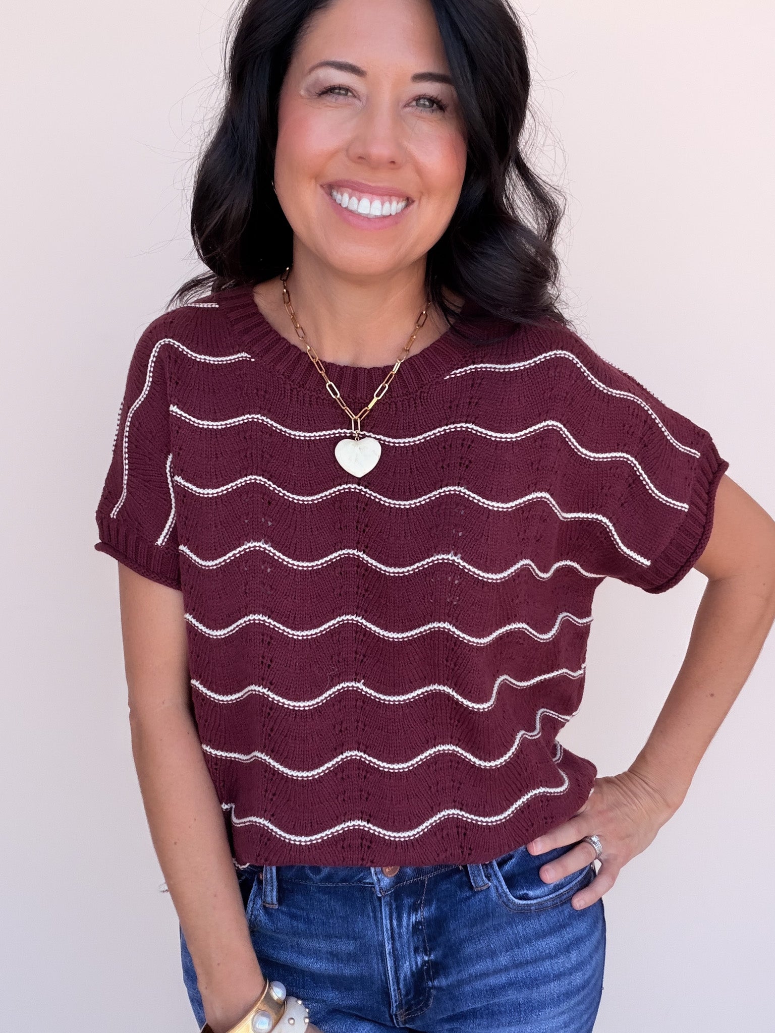 Rolling Meadow Knit Top | Wine