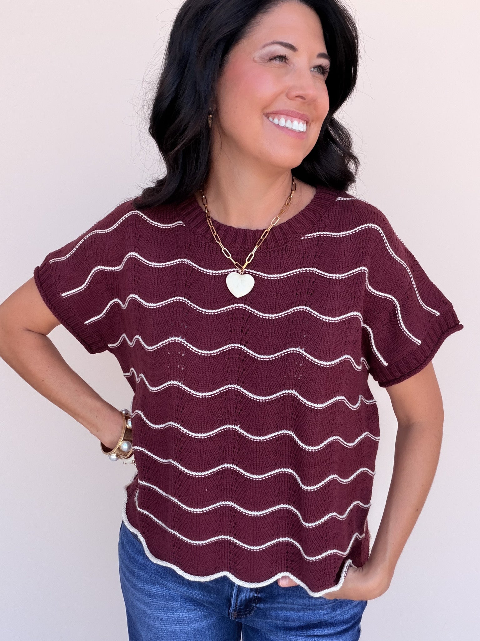 Rolling Meadow Knit Top | Wine