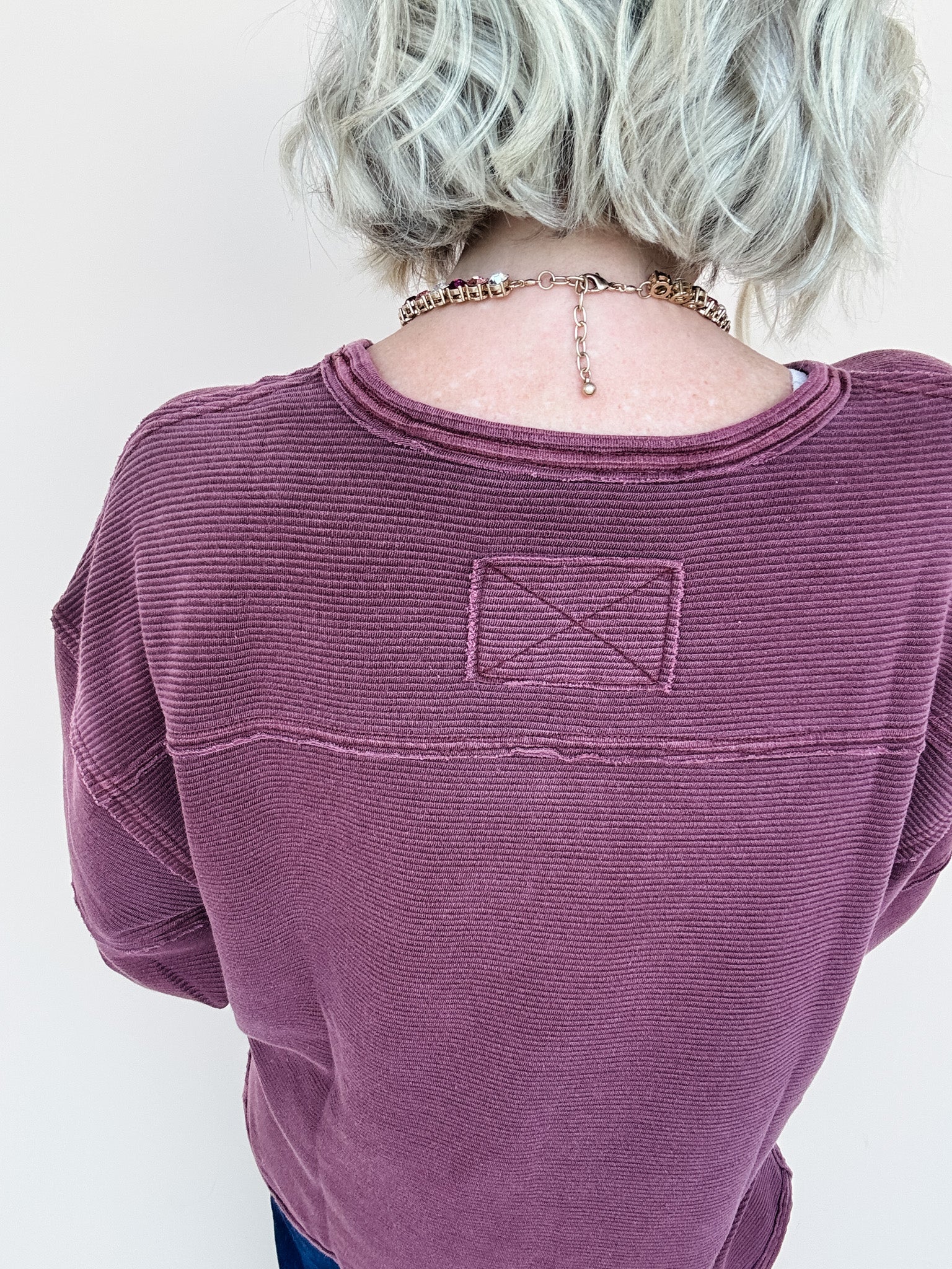 Right at Home Ribbed Top | Maroon