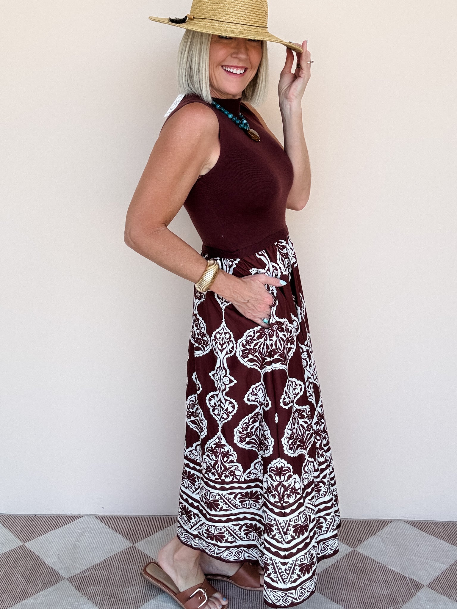 Cassandra Dress | Brown