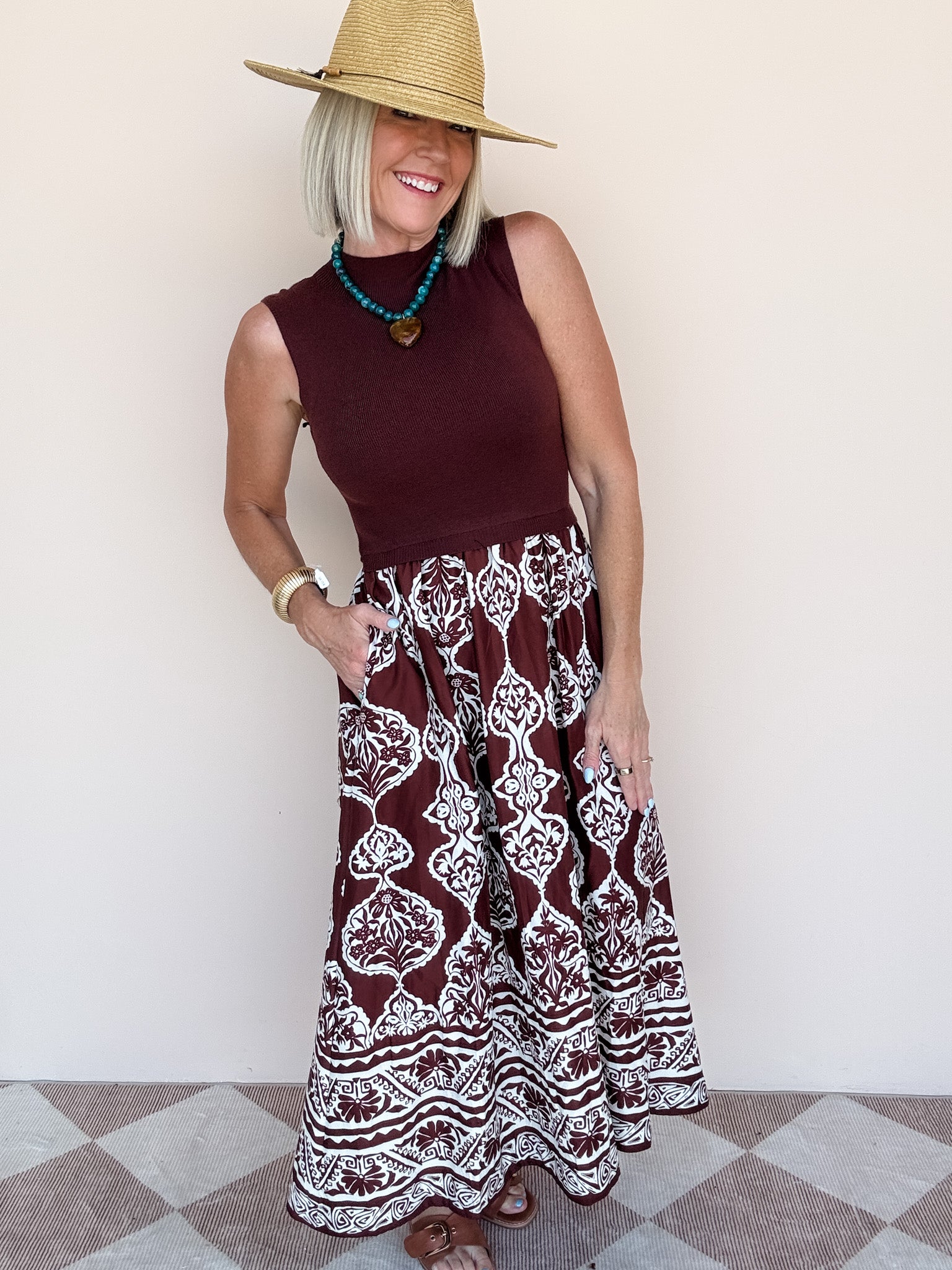 Cassandra Dress | Brown
