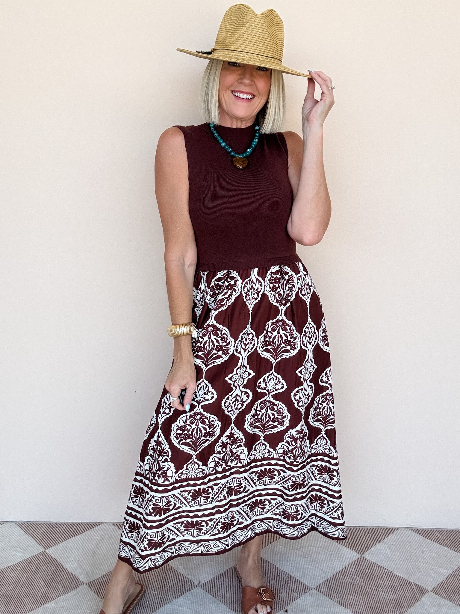 Cassandra Dress | Brown