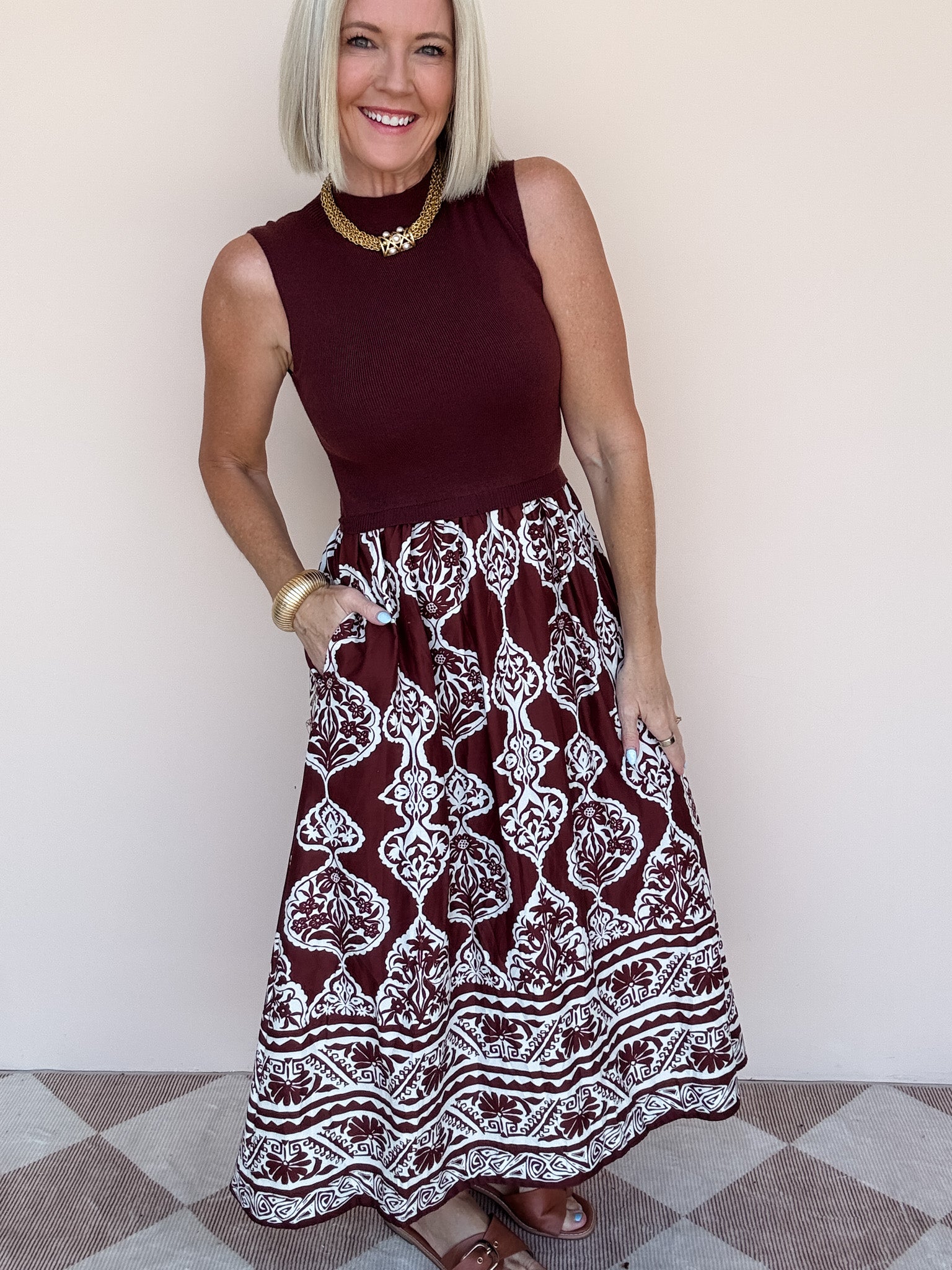 Cassandra Dress | Brown