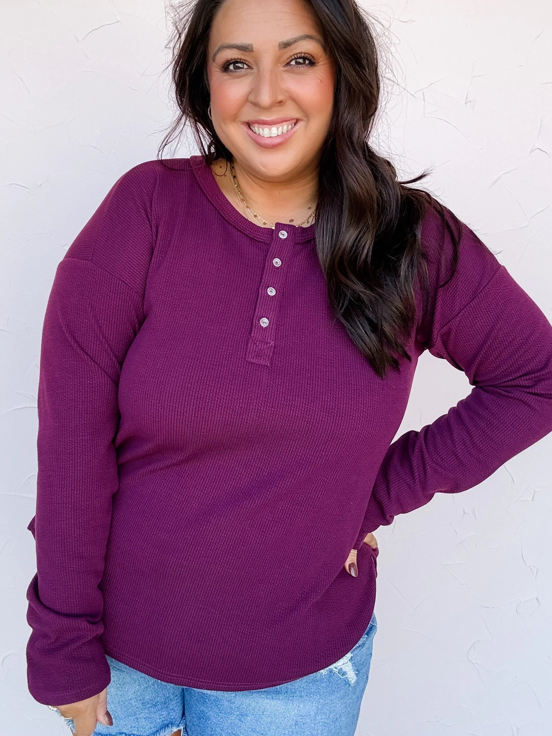 Fine Line Textured Top- FINAL SALE