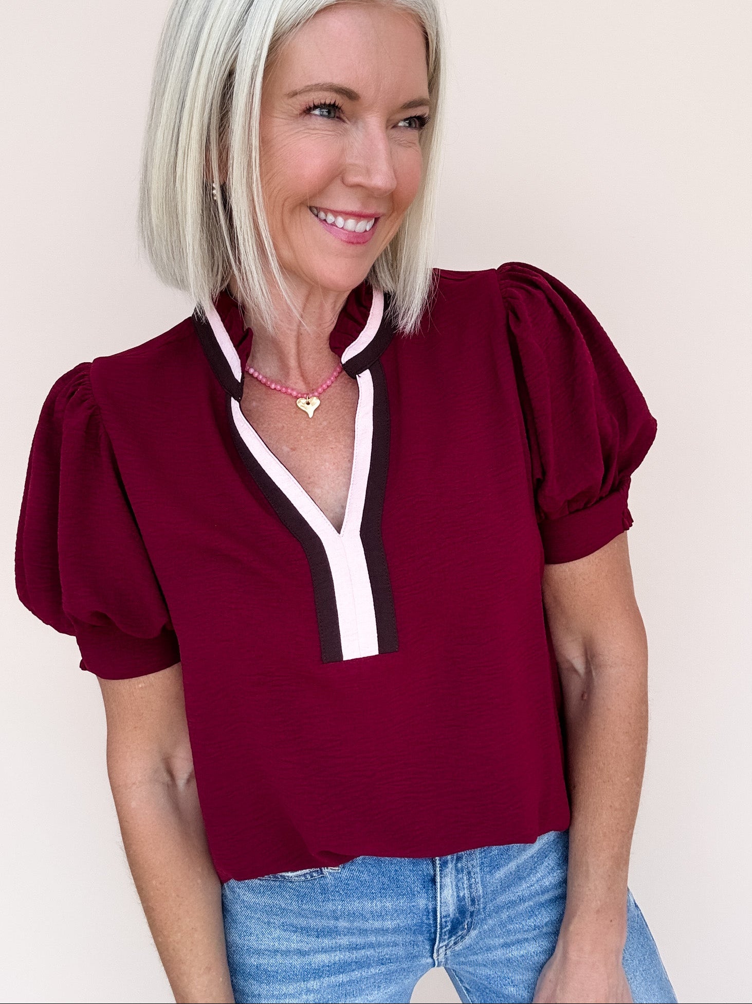 Vivid Trim Top | Wine
