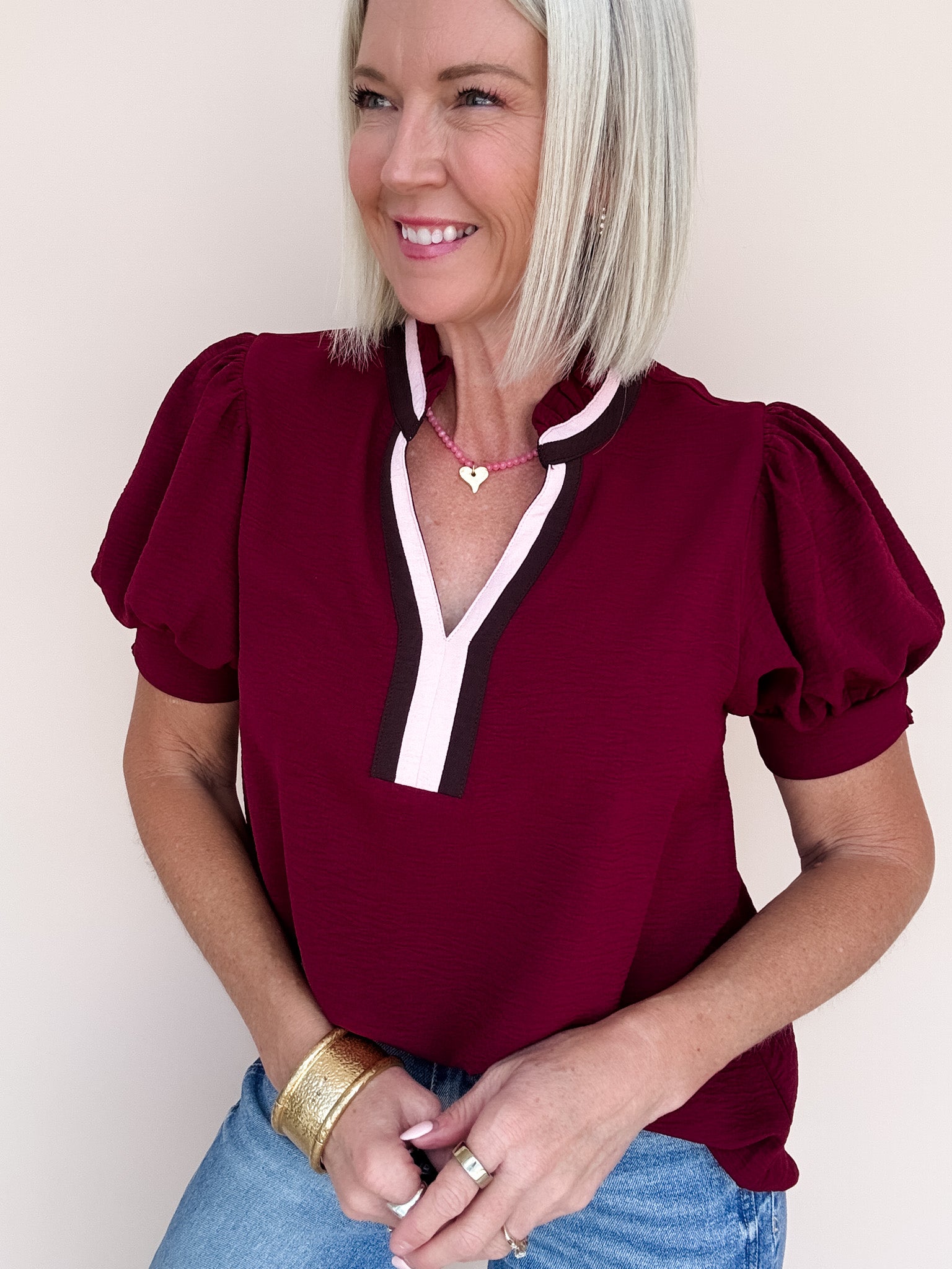 Vivid Trim Top | Wine