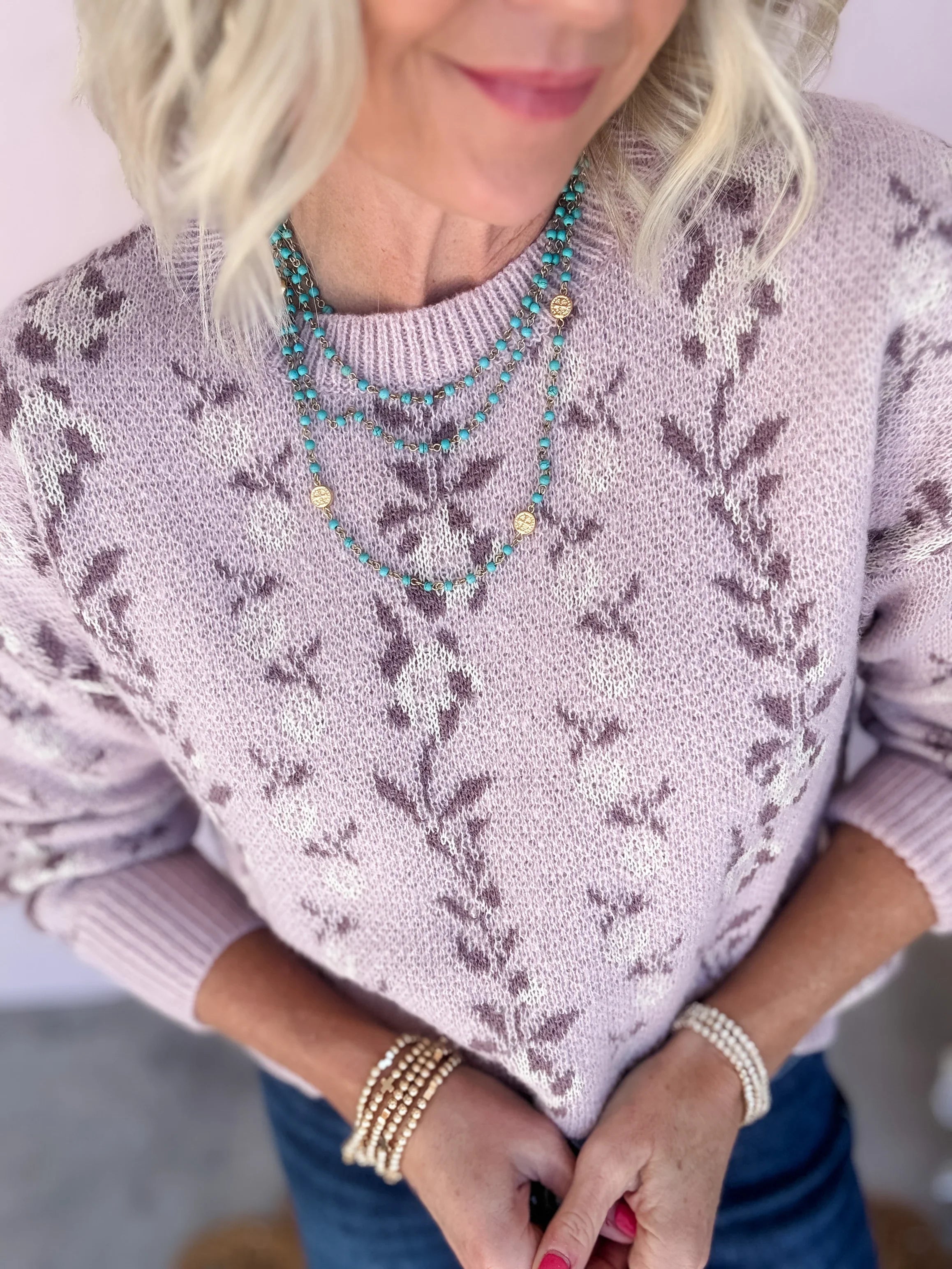 Poetry in Pink Sweater