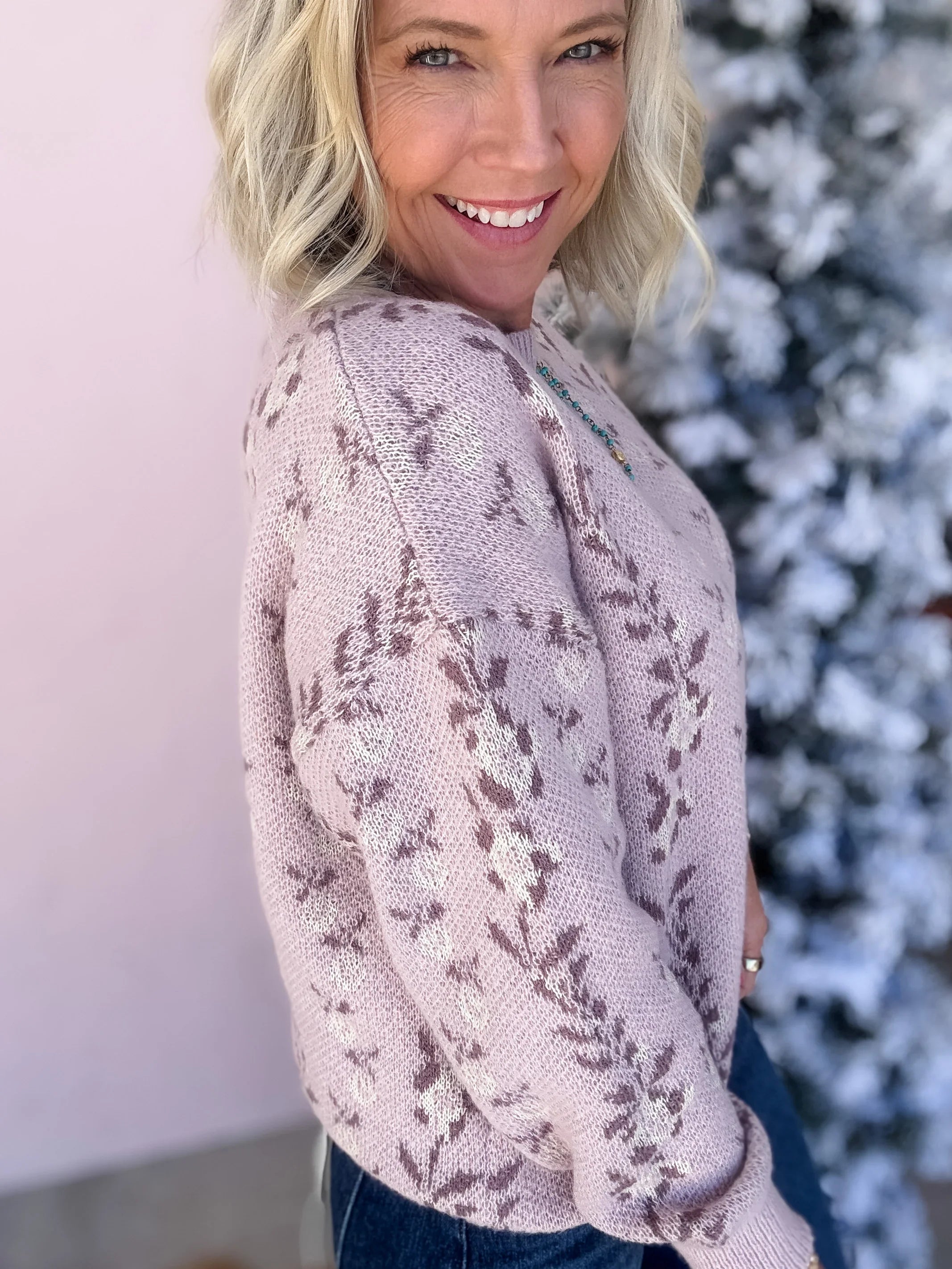 Poetry in Pink Sweater