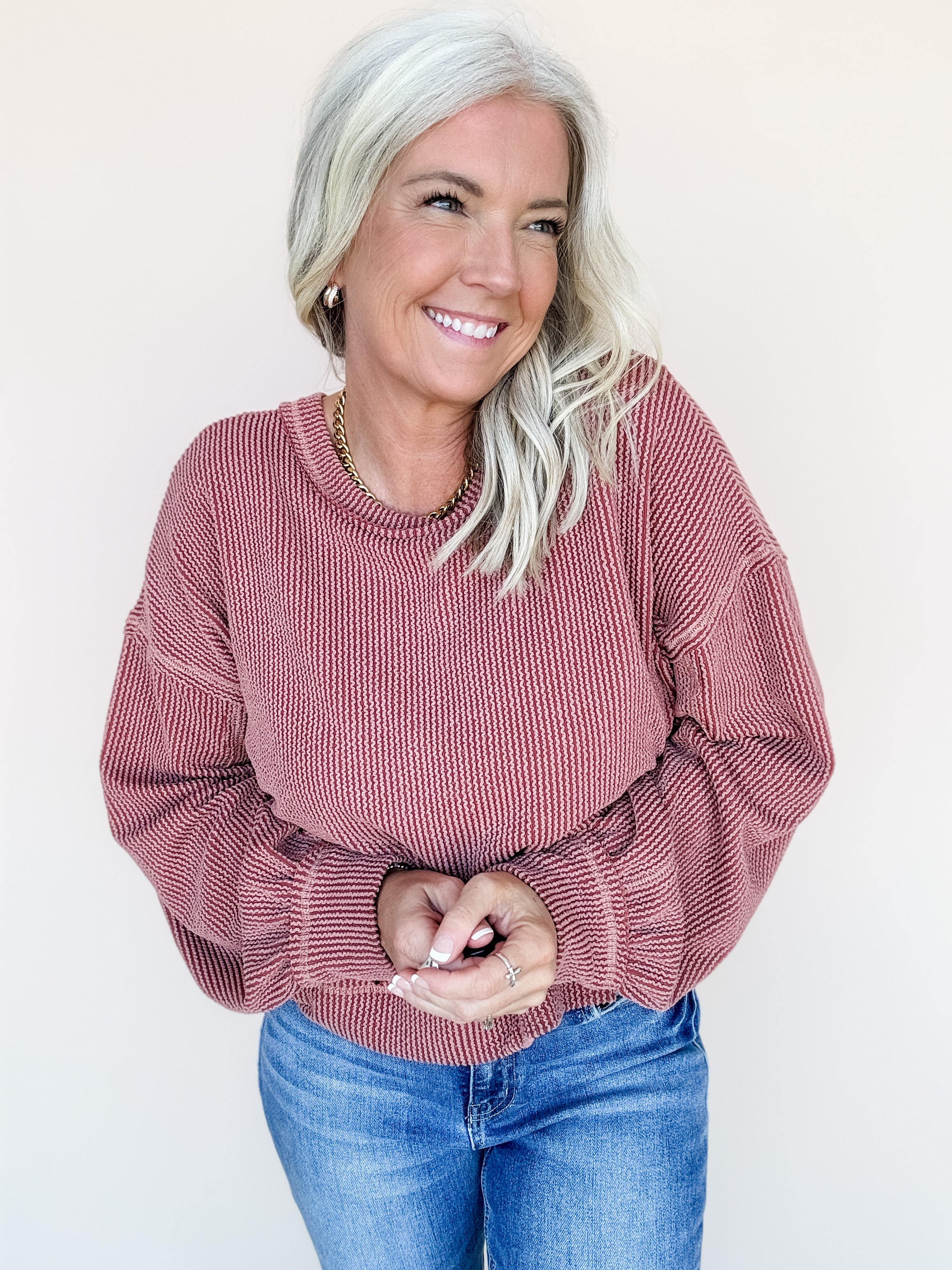 Cedar Ribbed Pullover