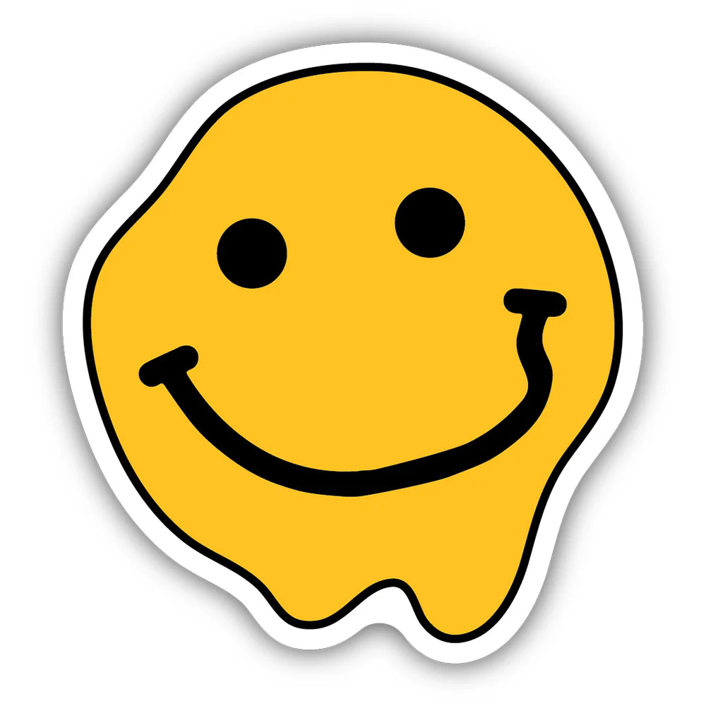 Melting Smiley Face Sticker