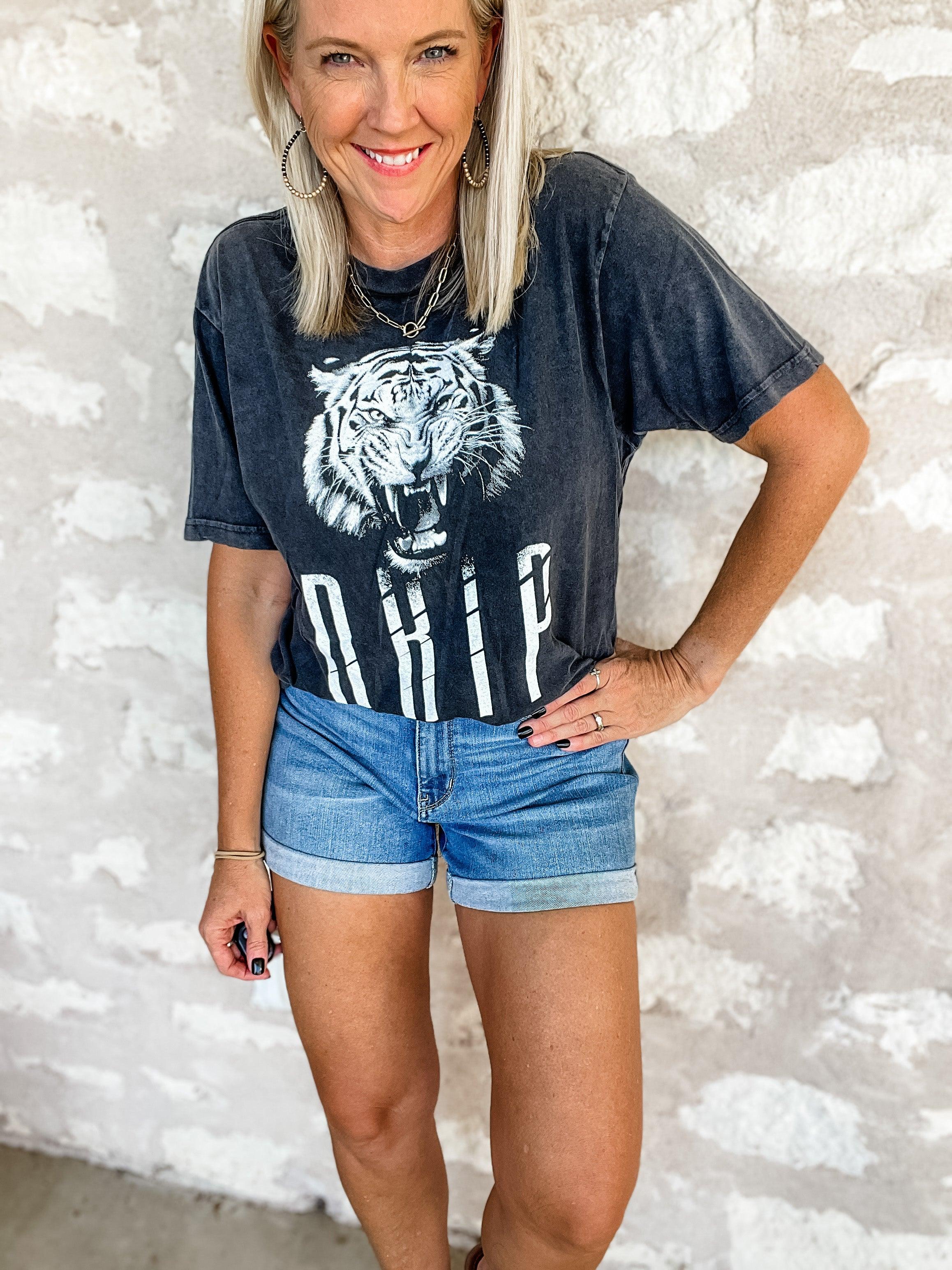 Mineral Washed DRIP Tigers Tee - Vintage Soul