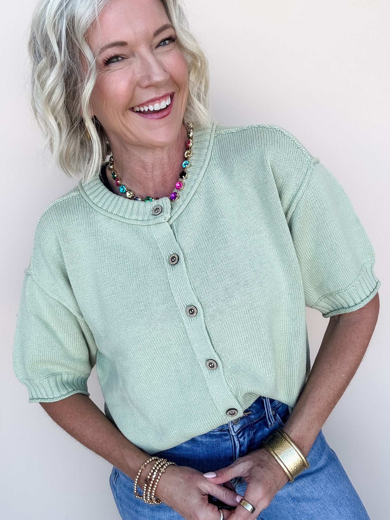 Winnie Cardigan | Light Olive
