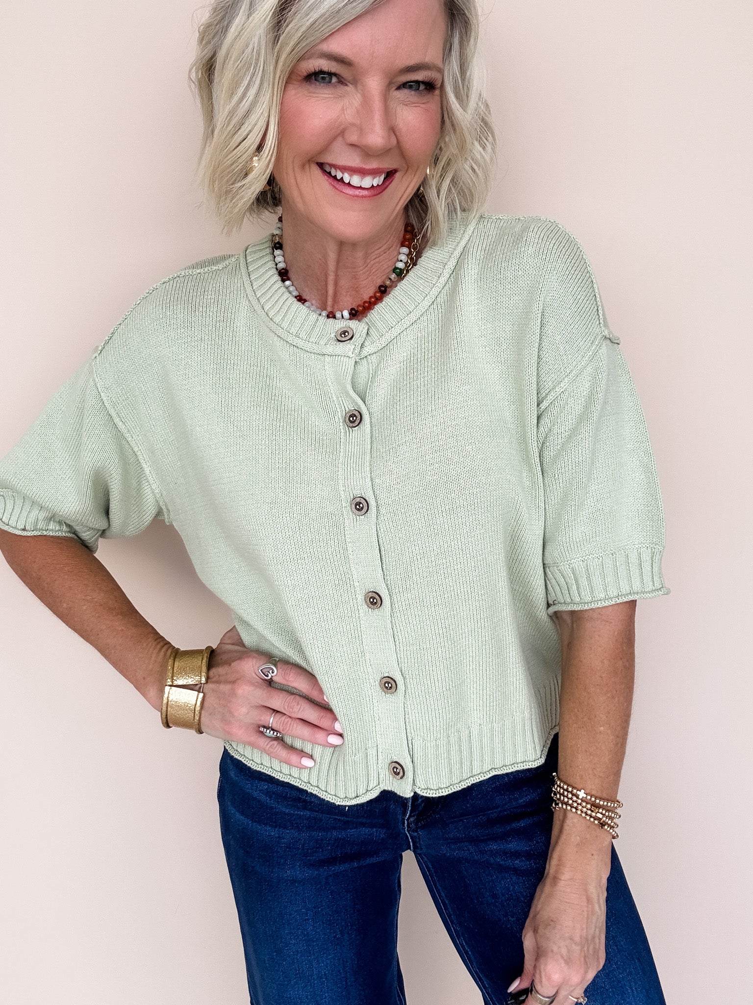 Winnie Cardigan | Light Olive