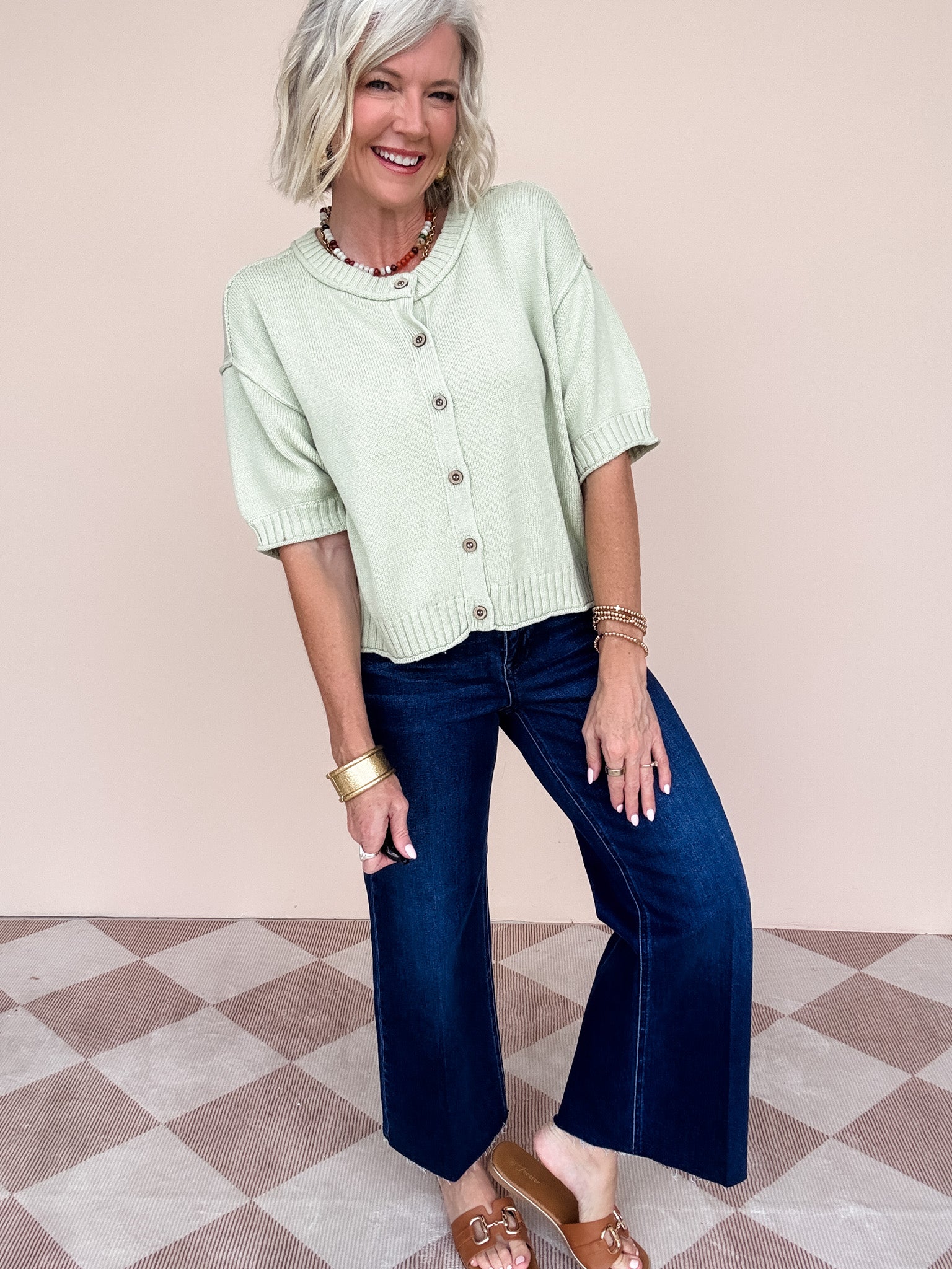 Winnie Cardigan | Light Olive