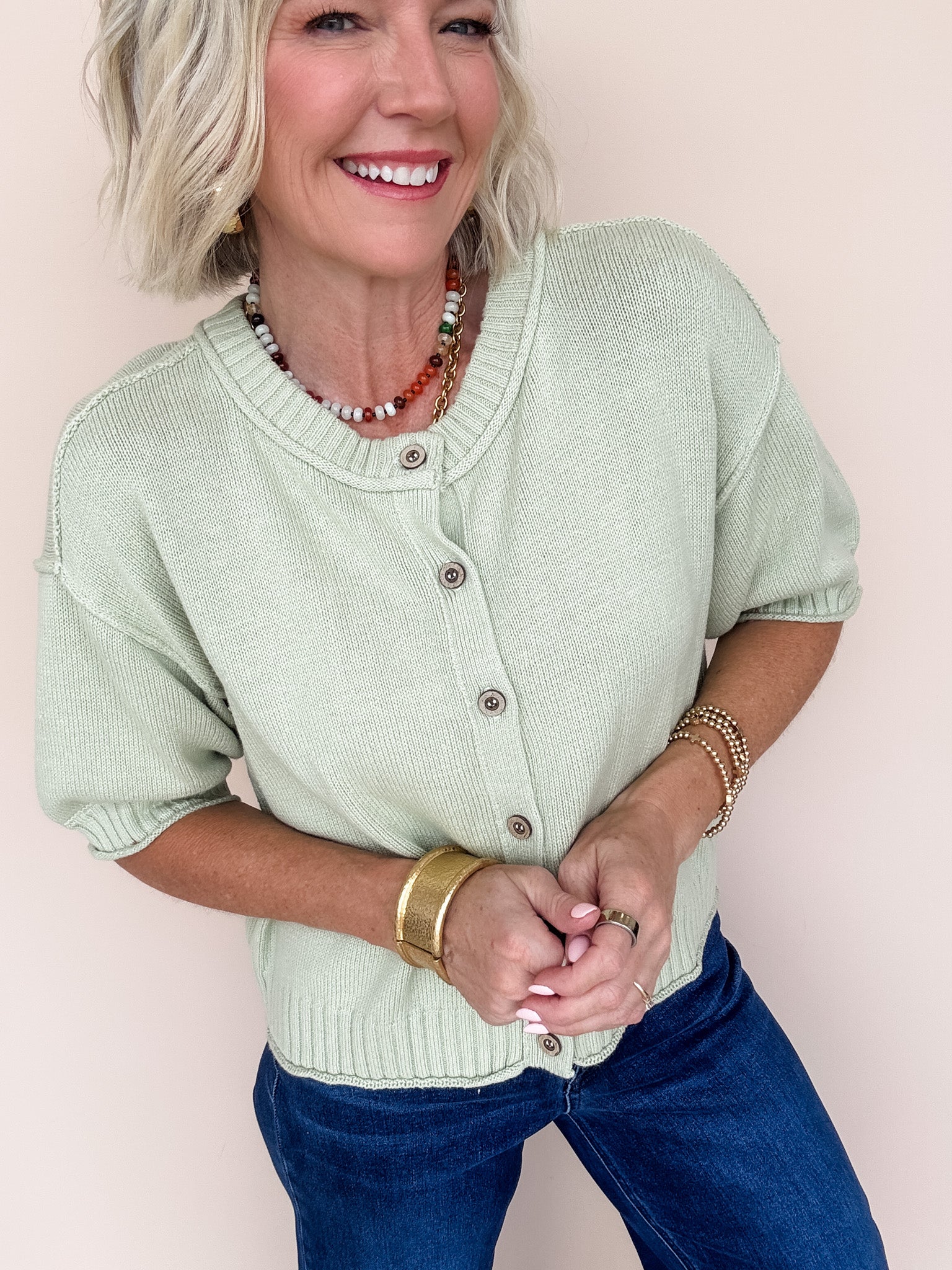 Winnie Cardigan | Light Olive