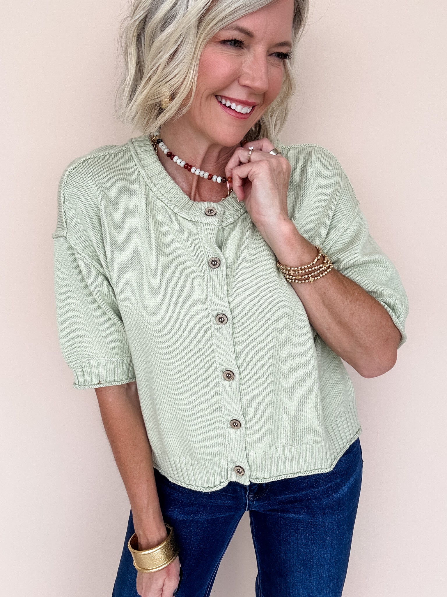 Winnie Cardigan | Light Olive