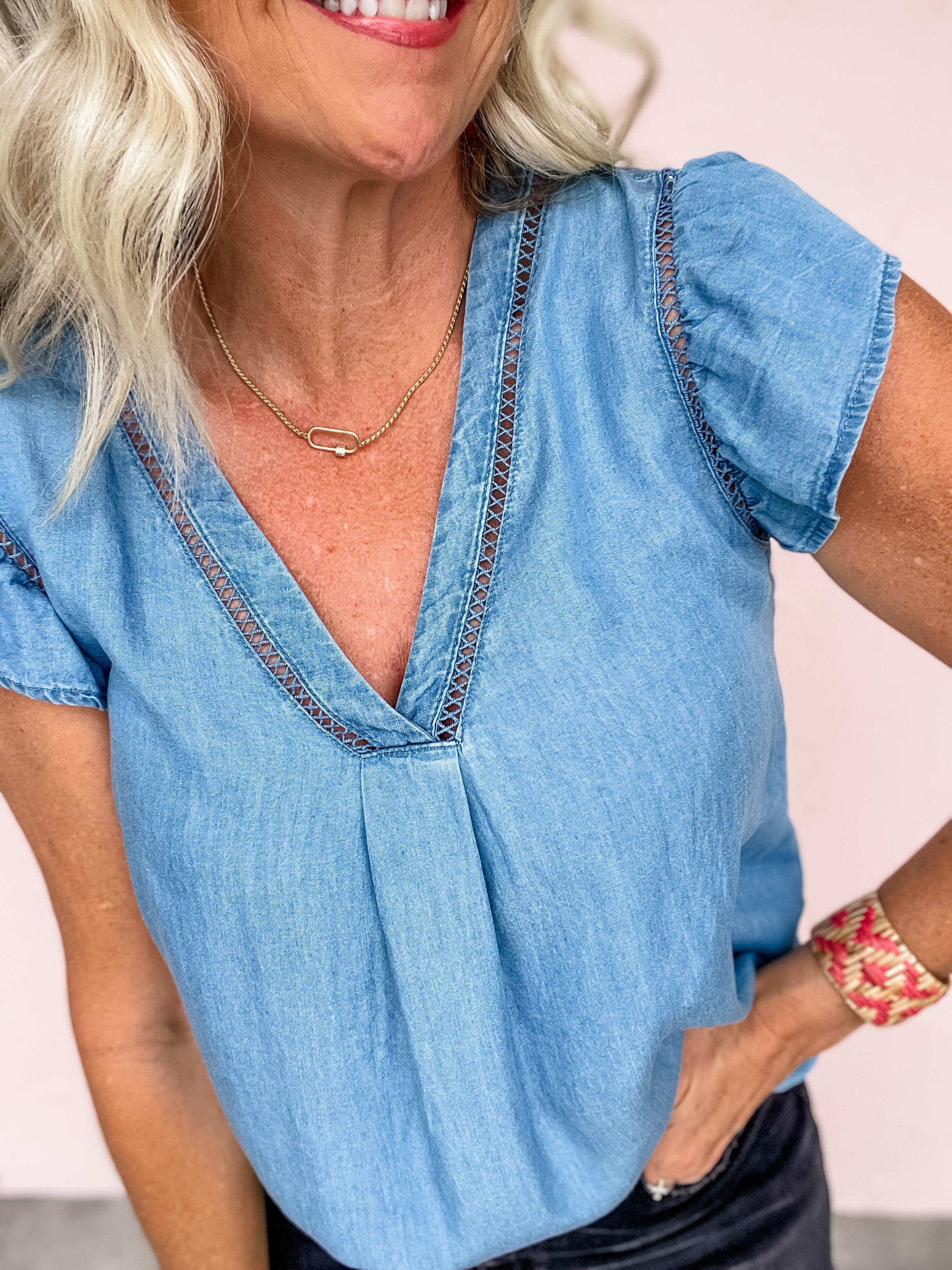Lucy Chambray Top