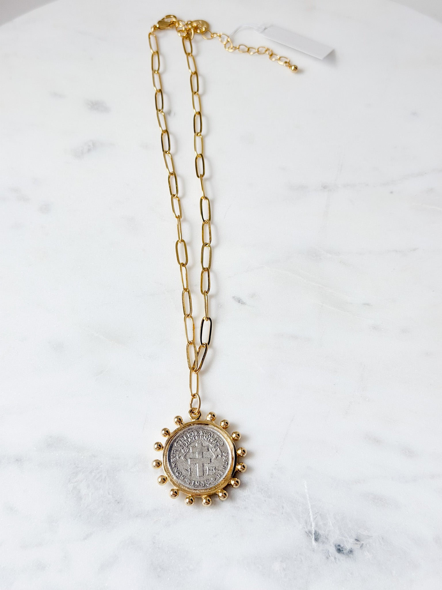 Malta Cross Coin Necklace | Susan Shaw