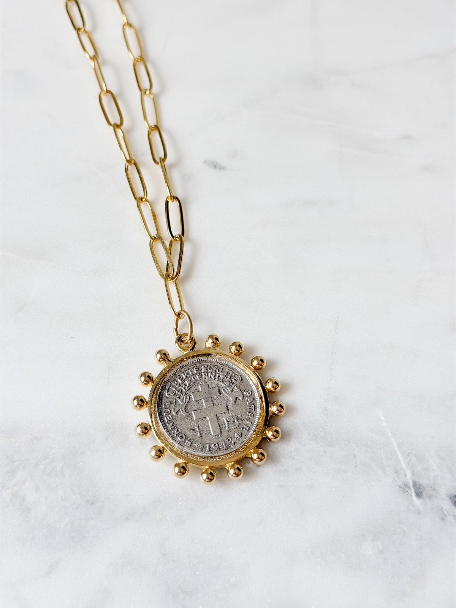 Malta Cross Coin Necklace | Susan Shaw
