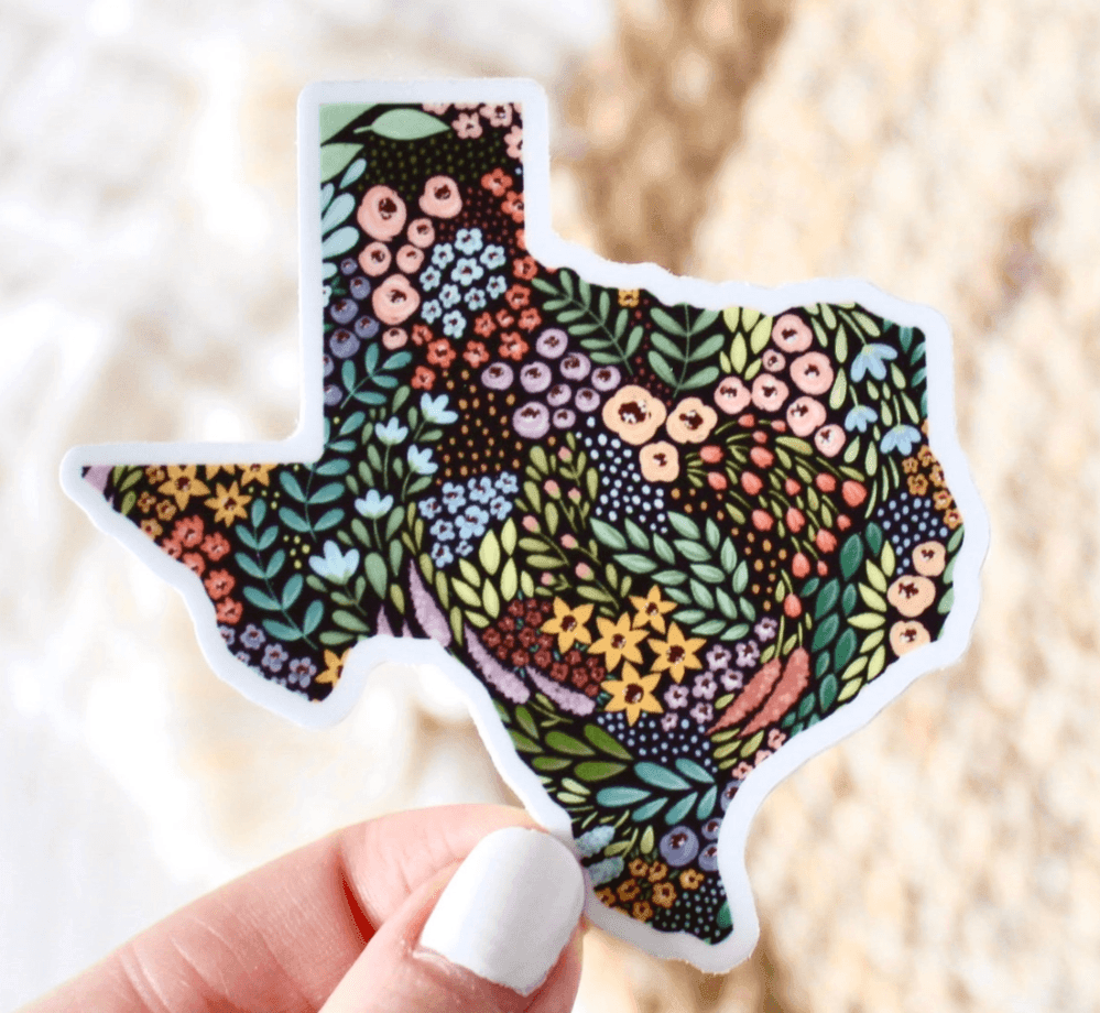 Native Texas Floral Sticker - Vintage Soul