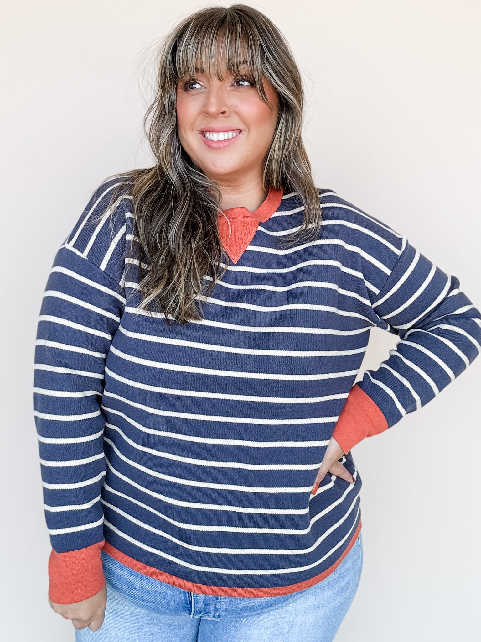 Hayride Ready Striped Top