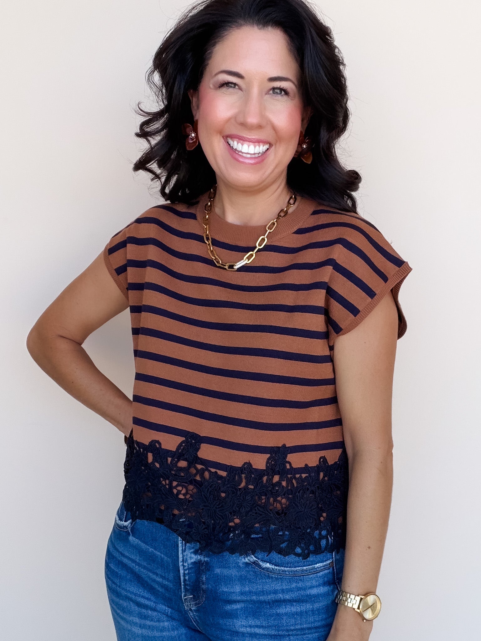Navy Belle Top
