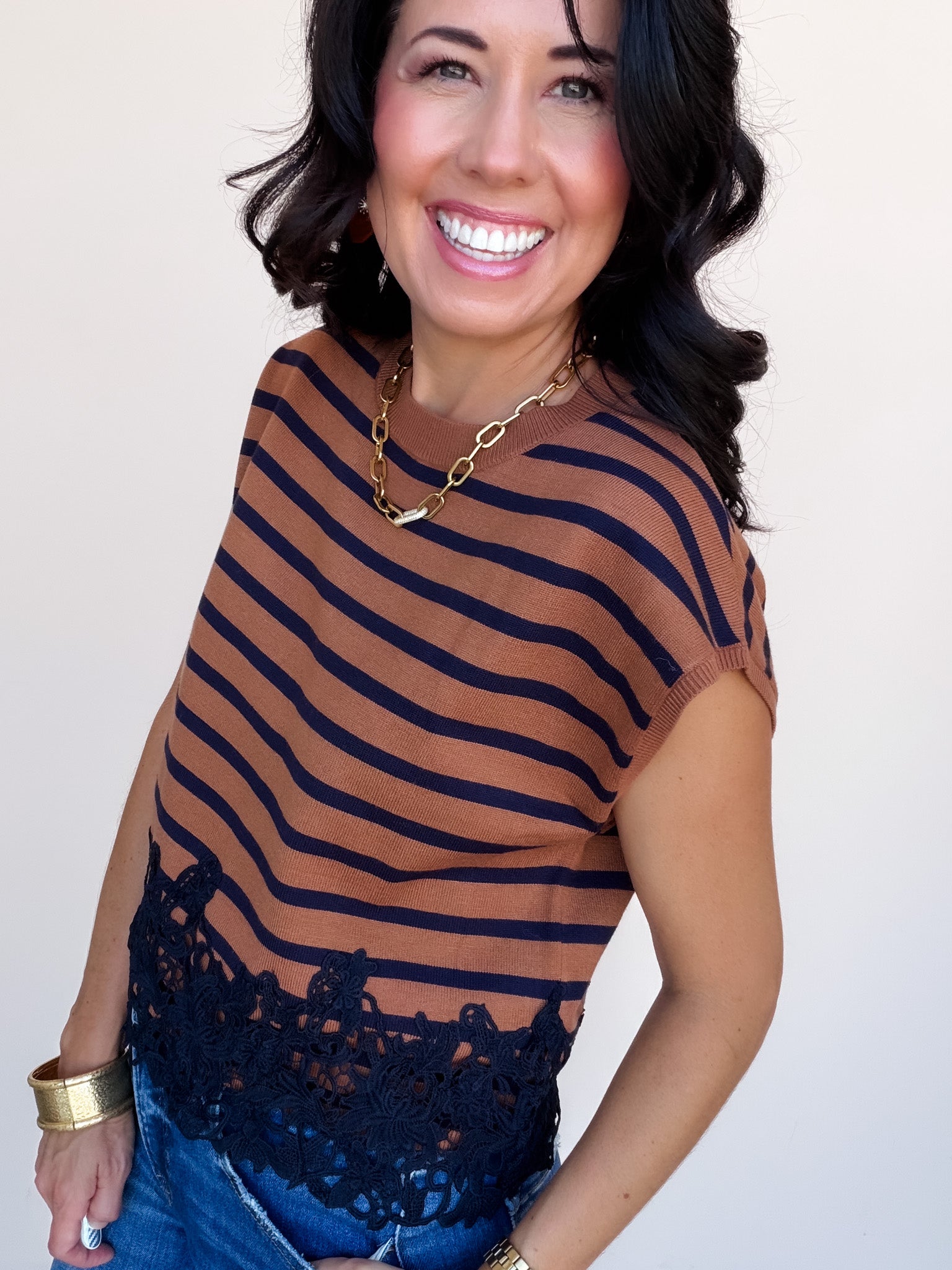 Navy Belle Top