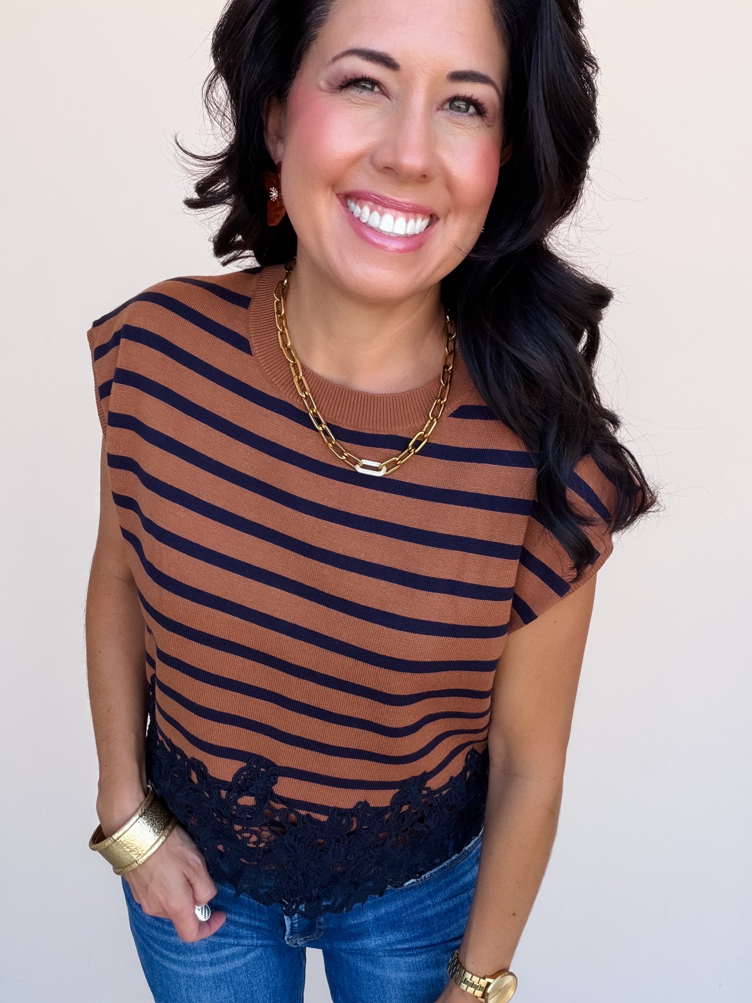 Navy Belle Top