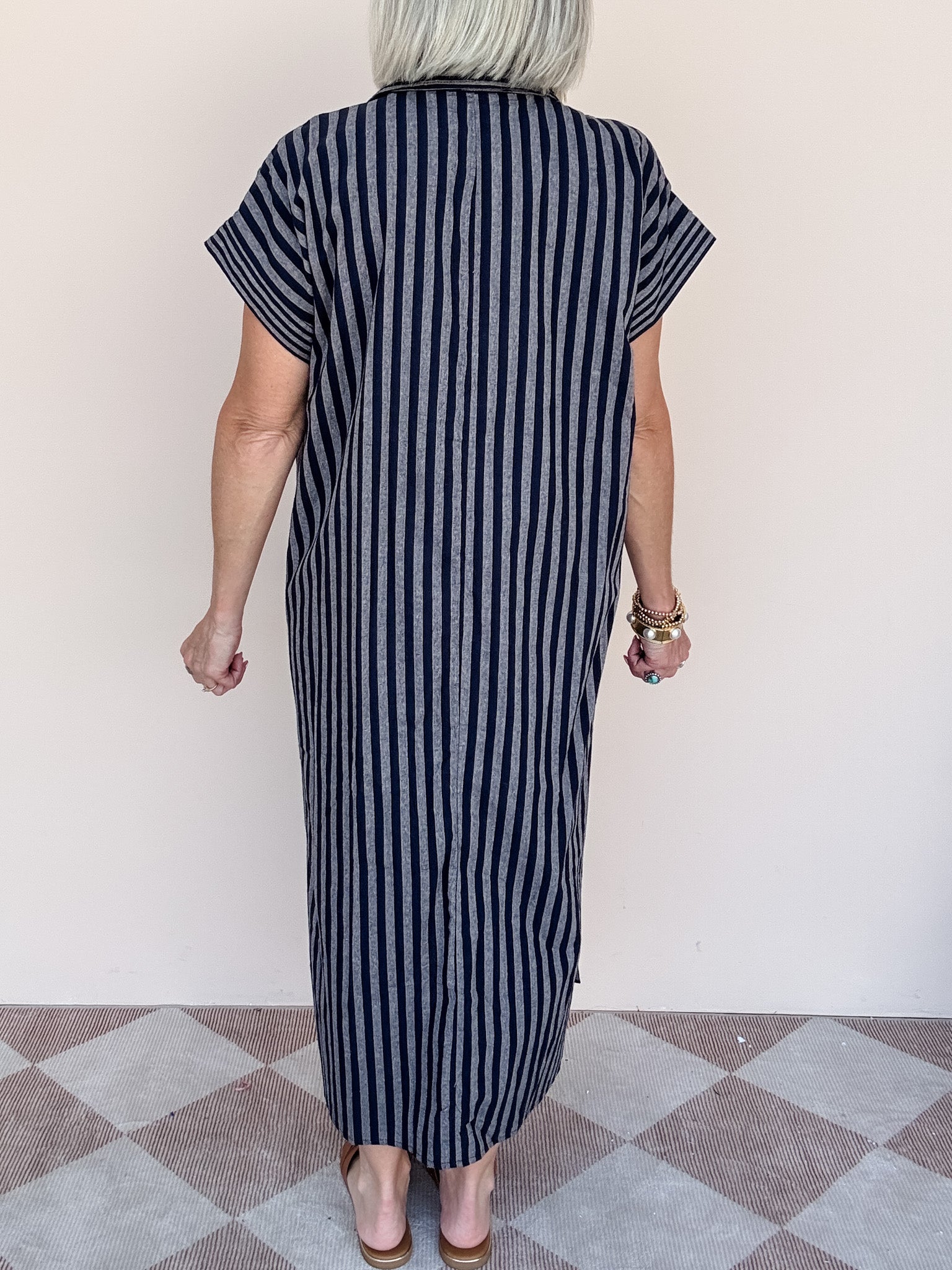 Canyon Row Dress | Navy