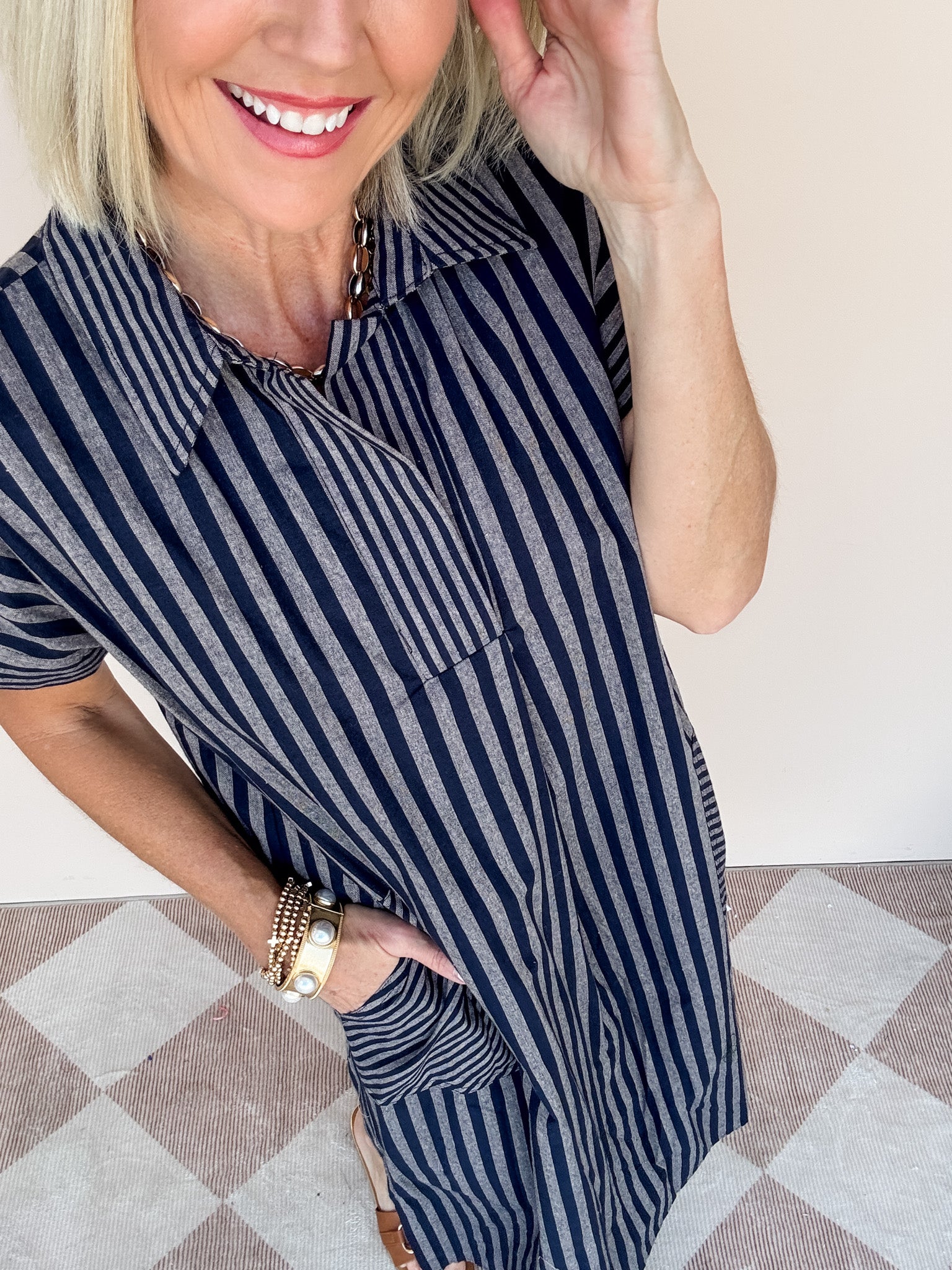 Canyon Row Dress | Navy