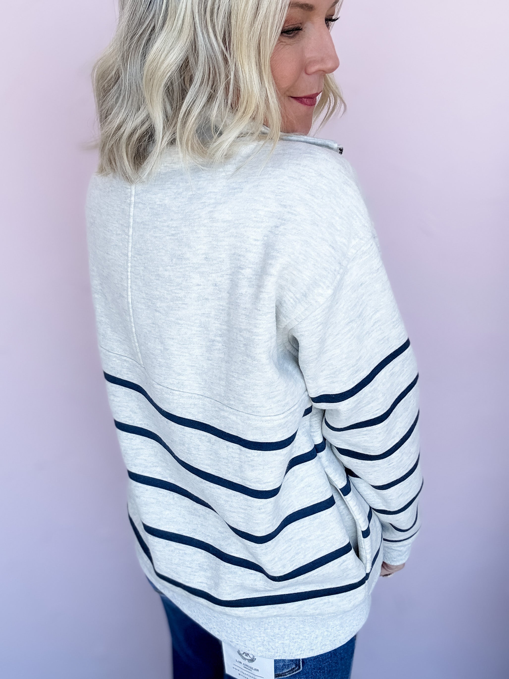 Atlantic Line Zip Pullover