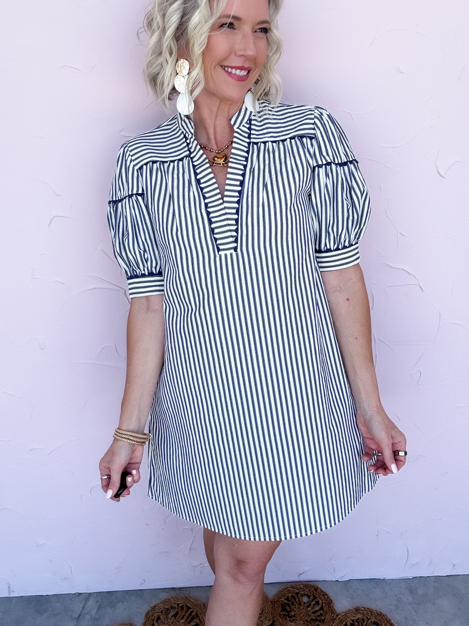 Navy Pier Stripe Dress